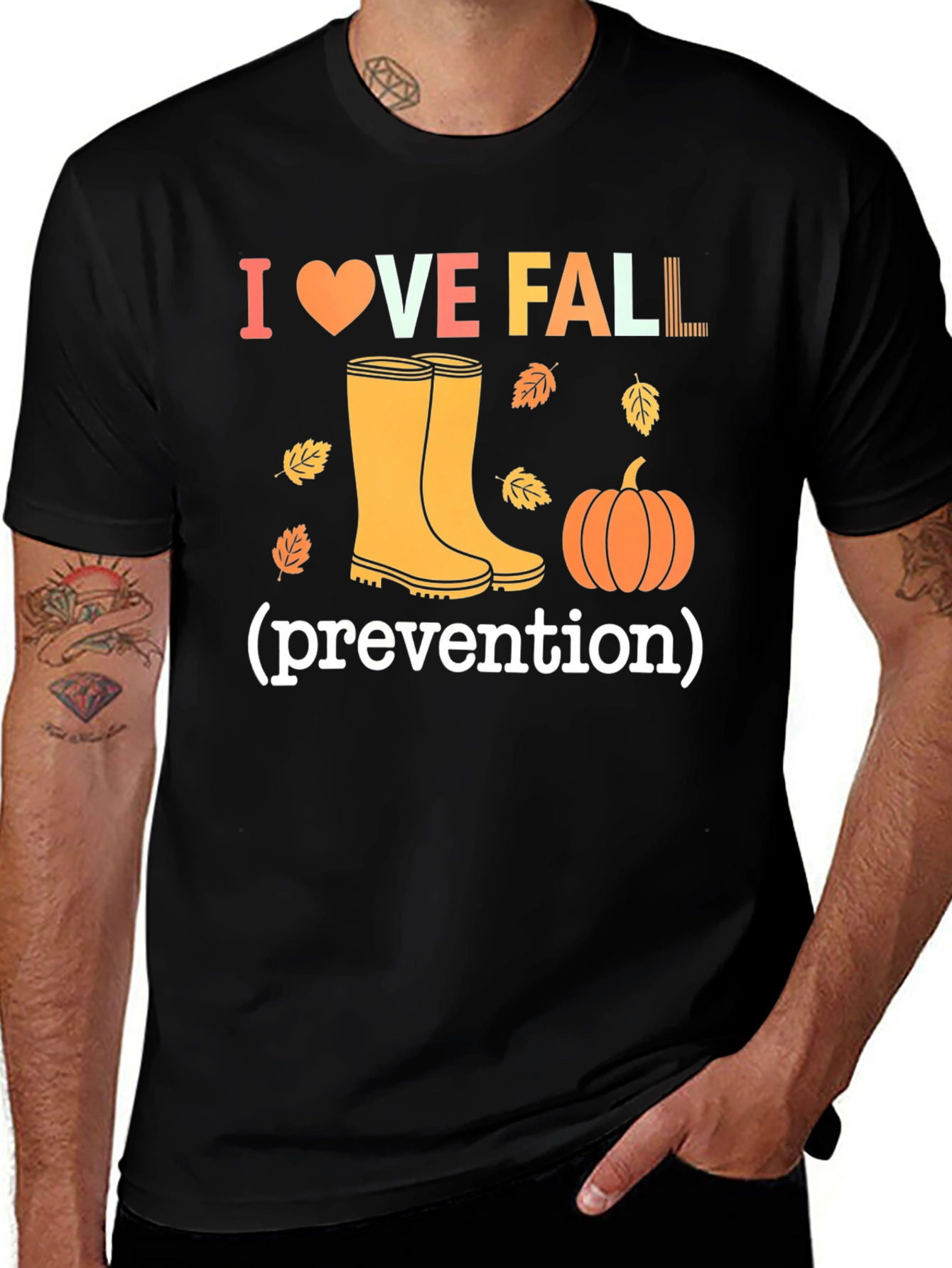 I Love Fall Prevention T-Shirt - Autumn Design