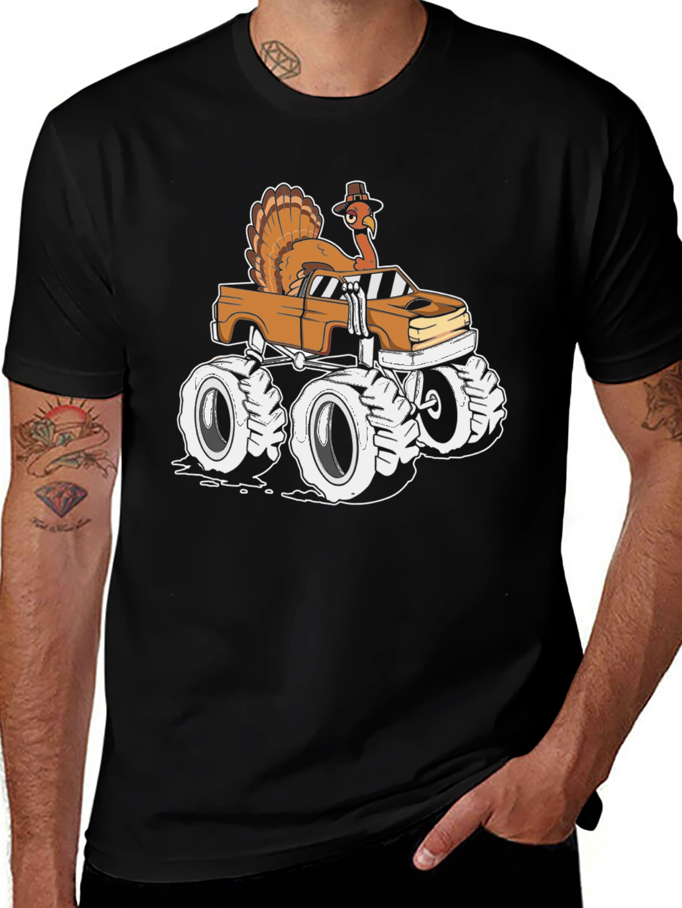 Variant 21 of Turkey Monster Truck T-Shirt - Thanksgiving Fun