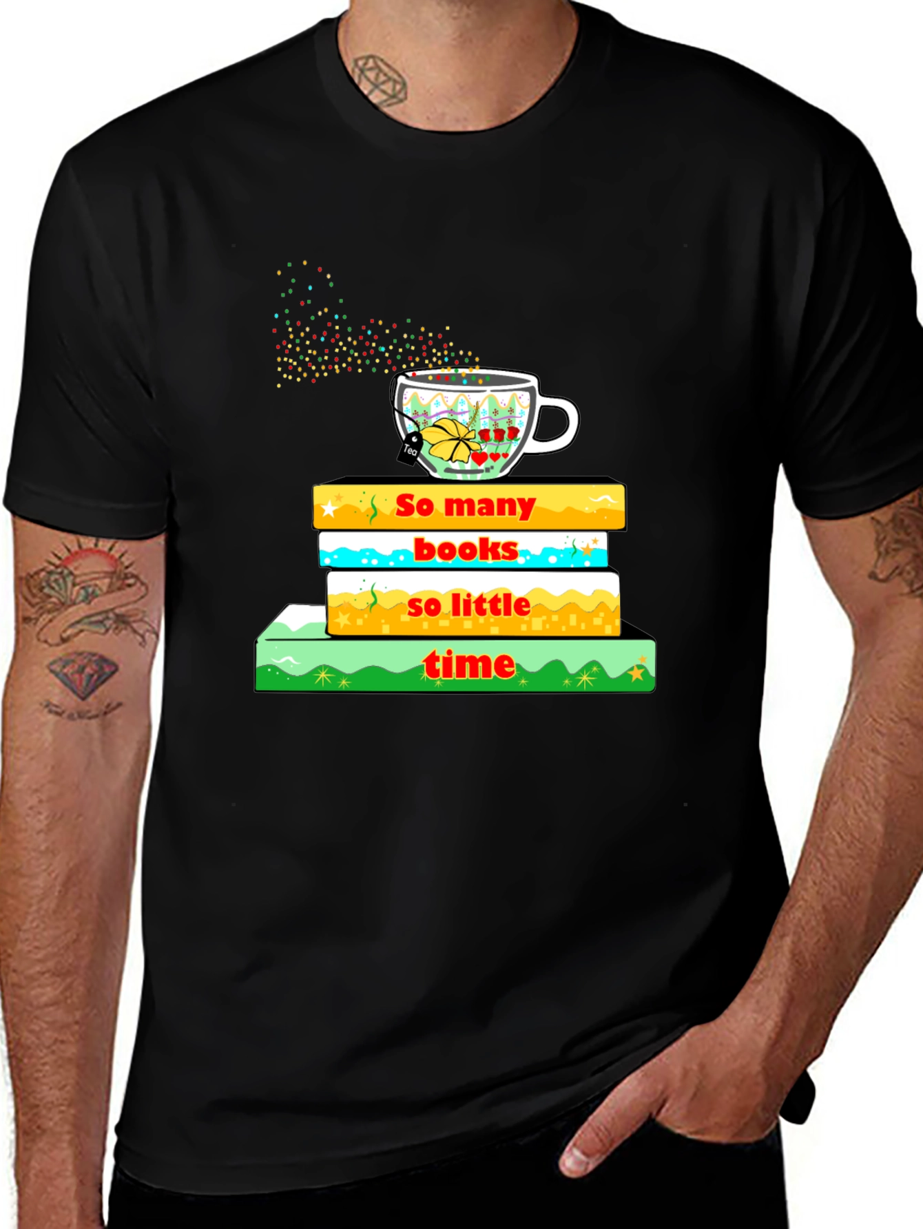 Variant 5 of Book Lover's Tee: So Many Books, So Little Time