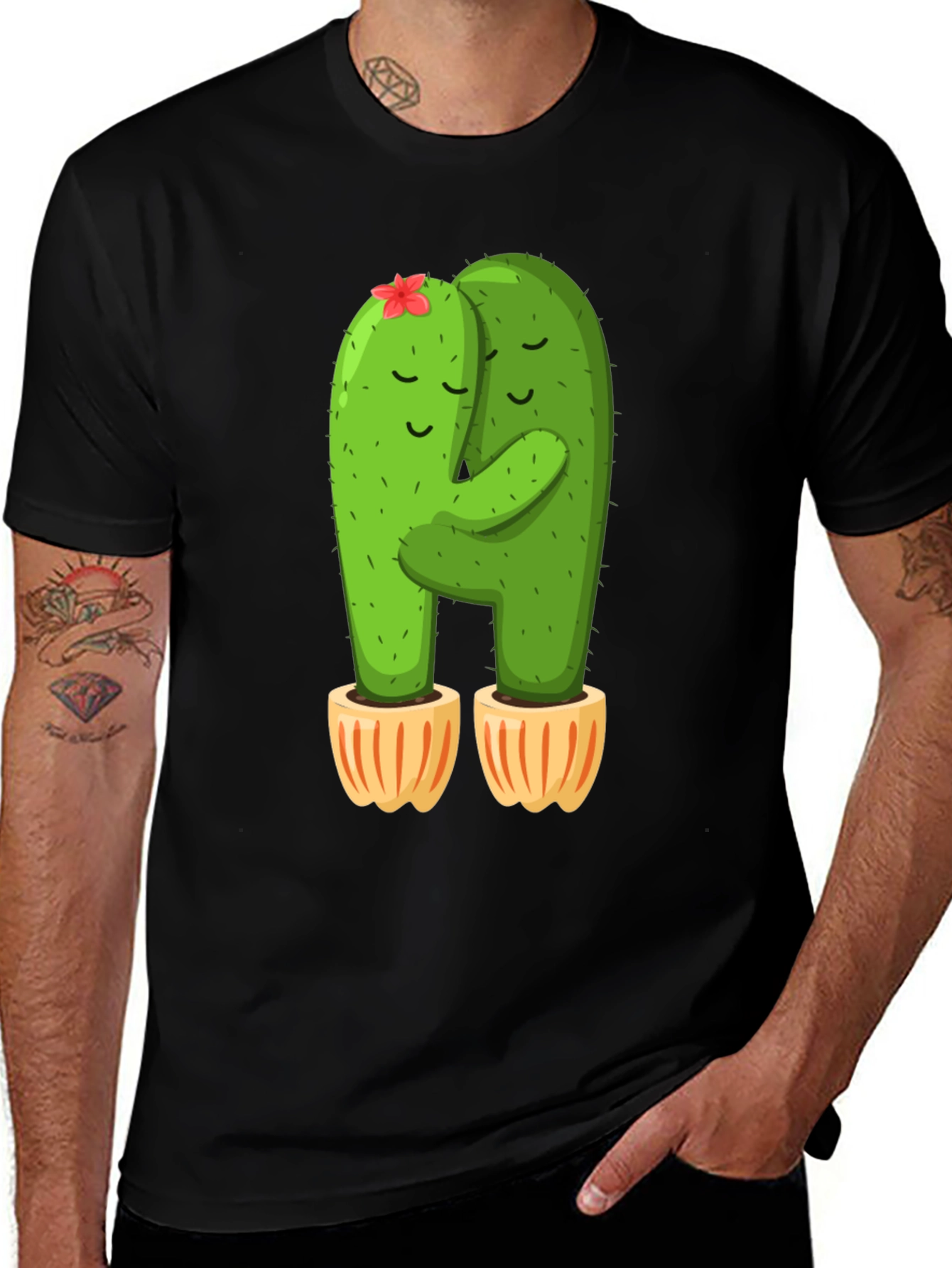 Variant 15 of Cactus Hug T-Shirt - Cute and Comfy!