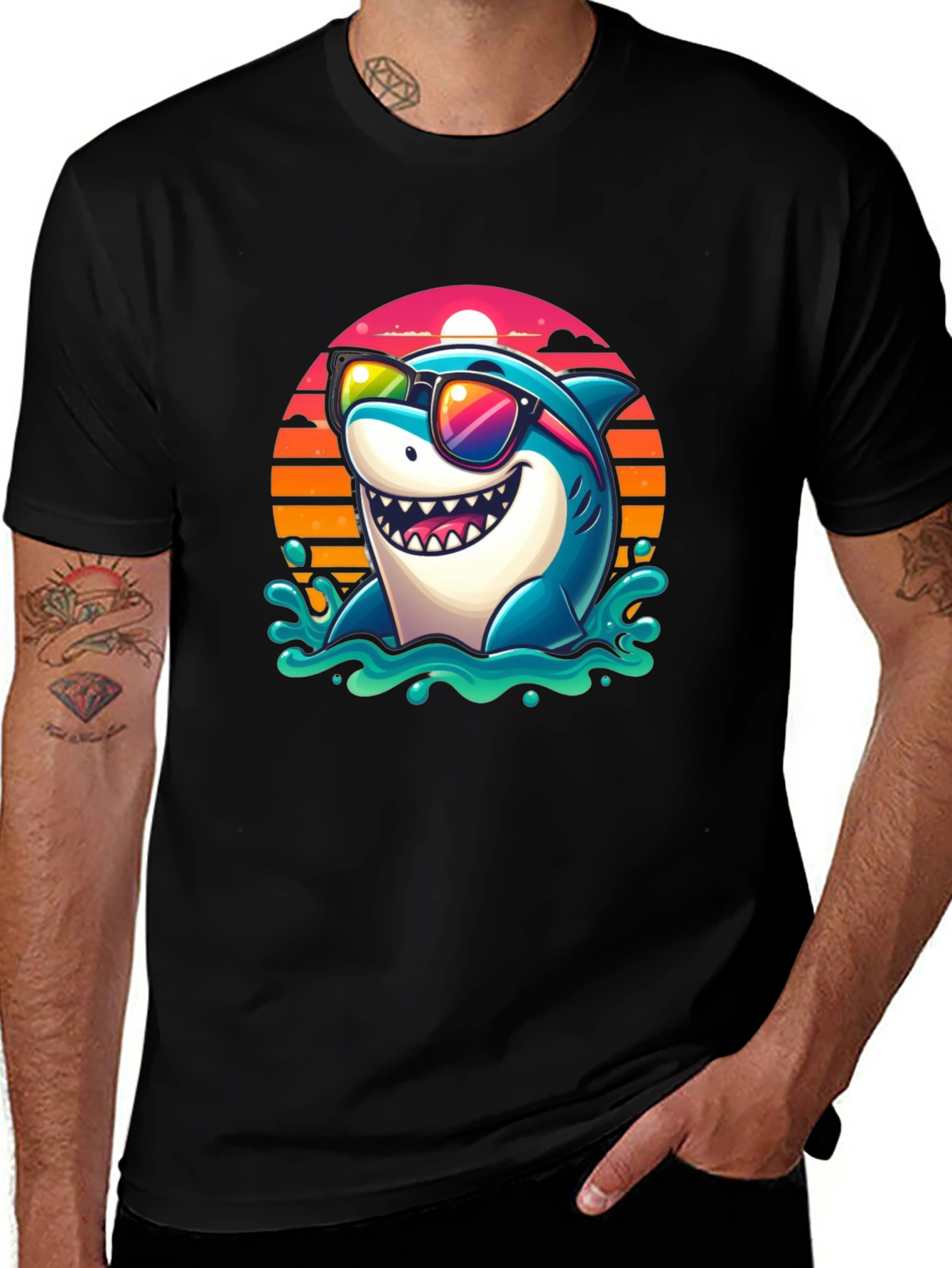 Variant 27 of Cool Shark T-Shirt - Summer Fun Design