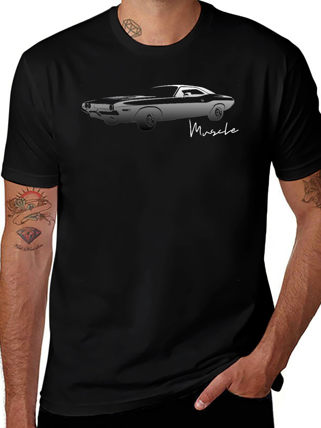 Variant 14 of Muscle Car Graphic Tee - Black