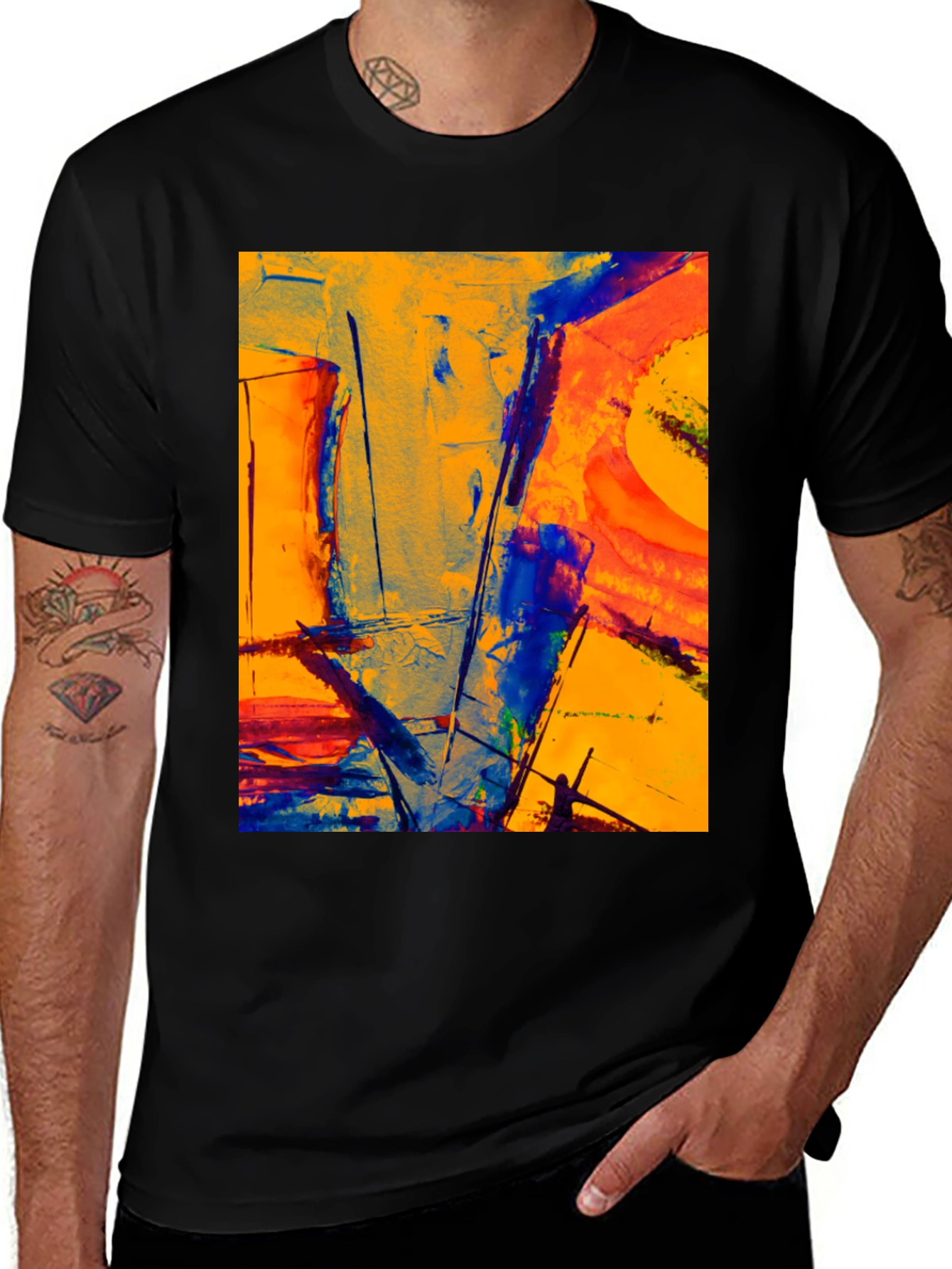 Variant 28 of Abstract Art Graphic Tee - Modern Style