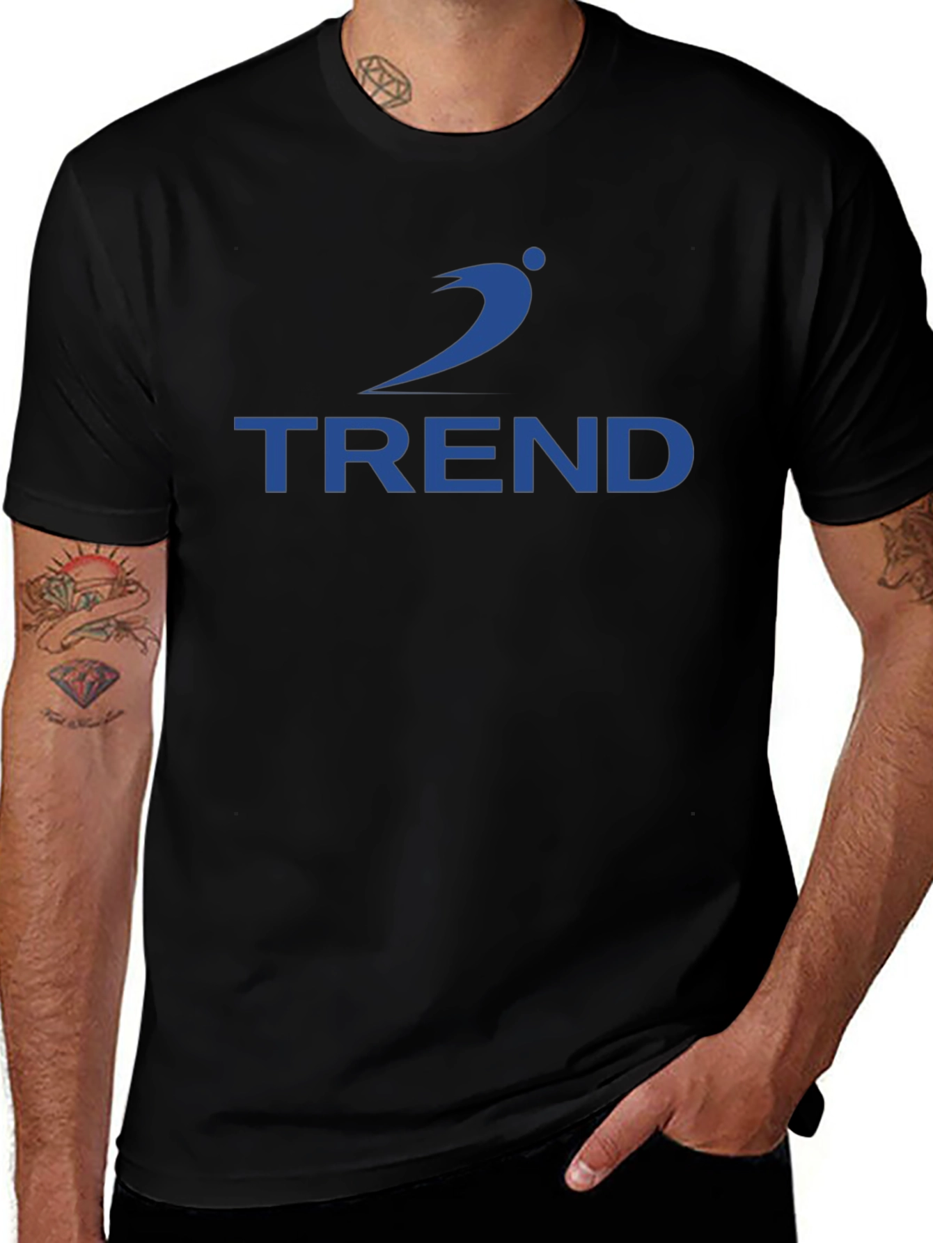 Black Trend Graphic Print Black T-Shirt main image