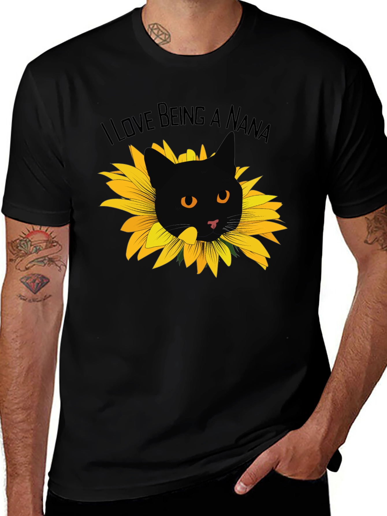 Variant 13 of I Love Being a Nana Cat Sunflower T-Shirt