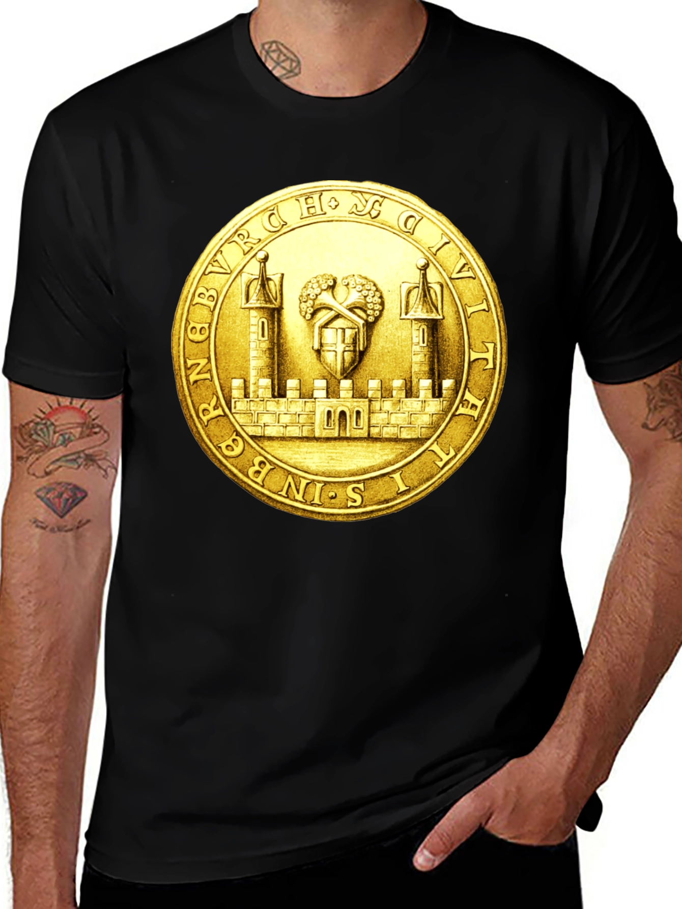 Variant 9 of Burg T-Shirt - Historical City Seal Graphic Tee
