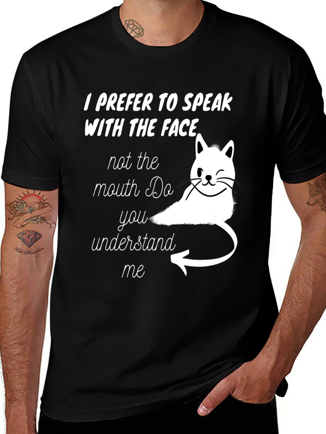 Variant 27 of Speak With The Face Cat T-Shirt