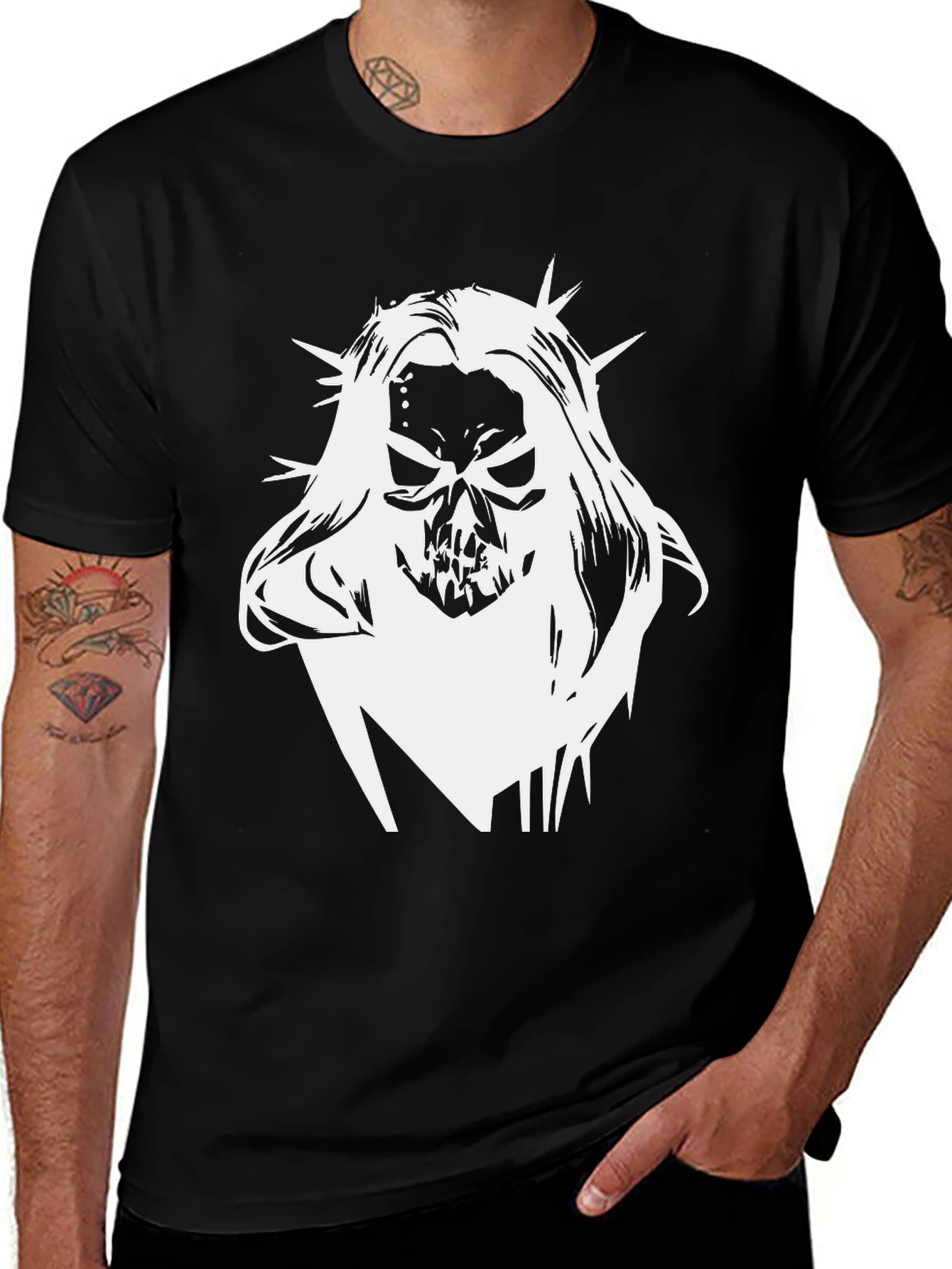 Skull Crown Graphic T-Shirt - Black