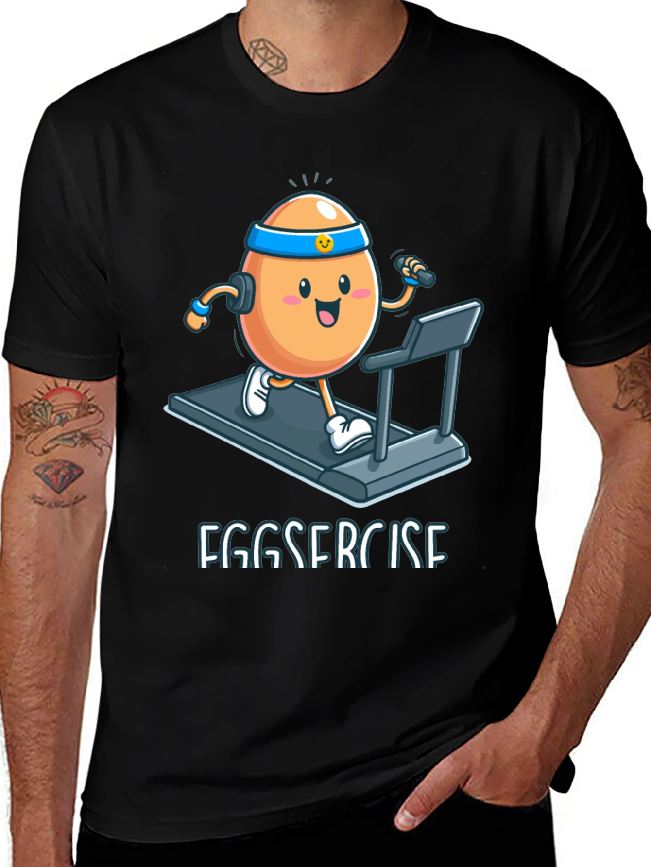 Eggsercise T-Shirt: Funny Workout Egg Tee
