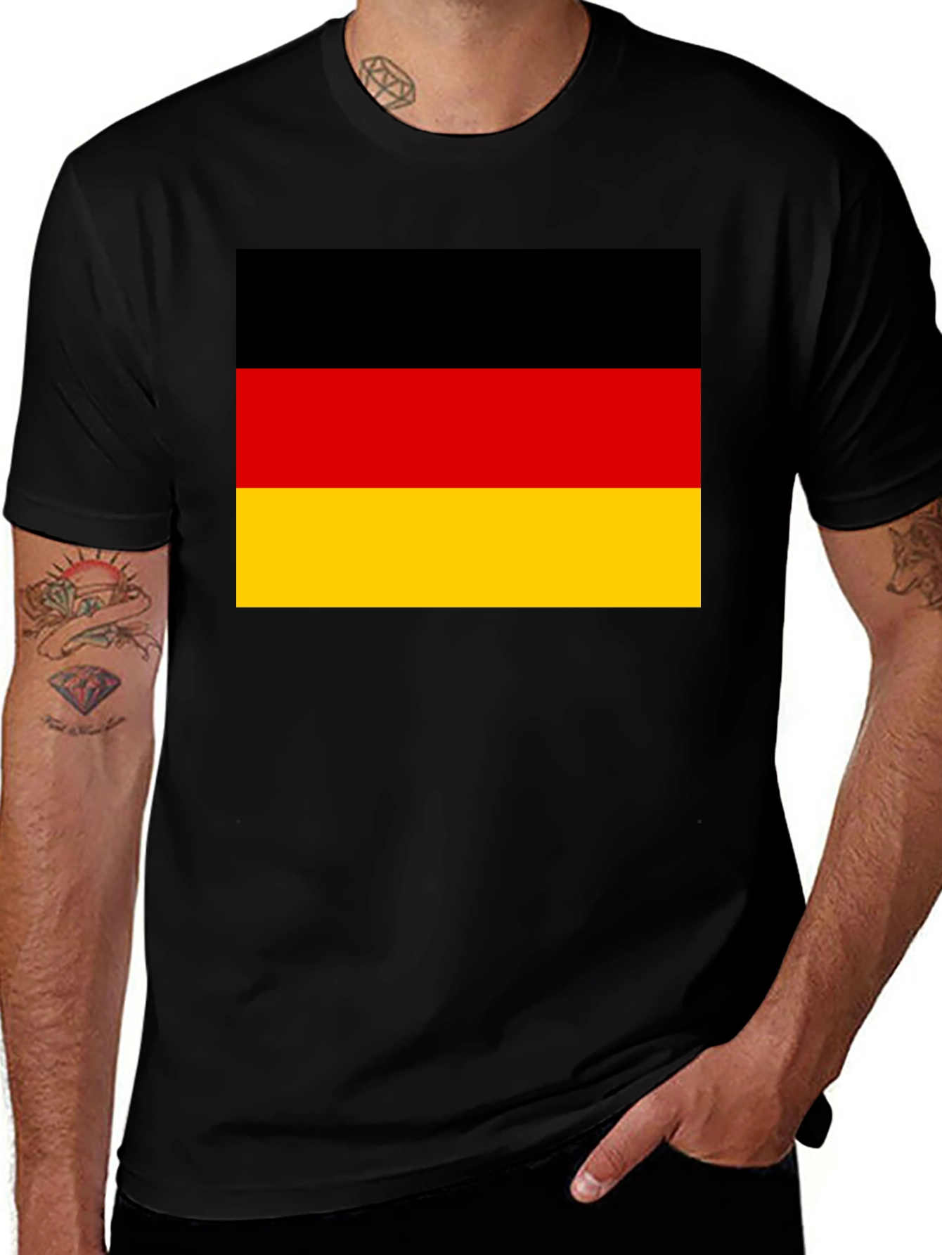 Germany Flag Graphic Tee - Black Unisex T-Shirt