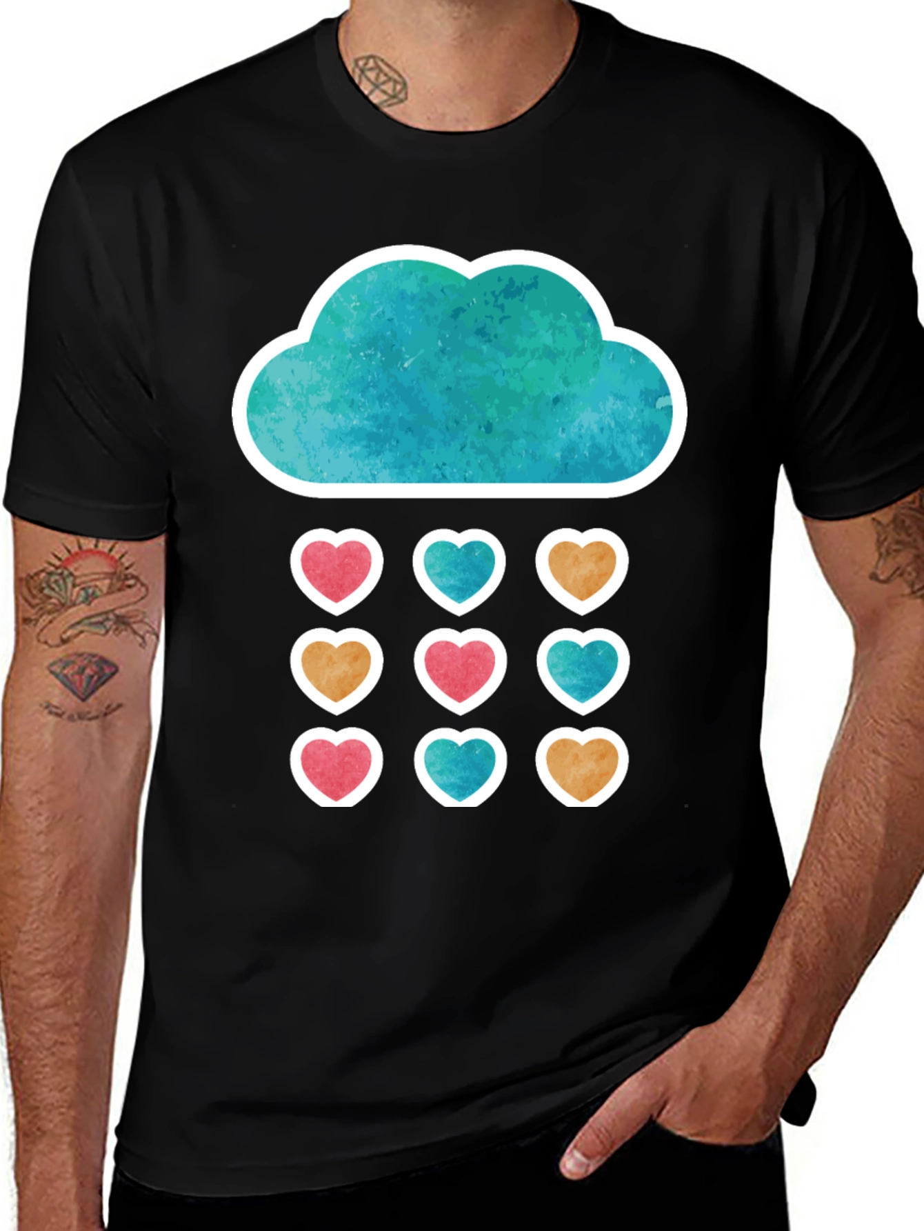 Variant 19 of Heart Rain Cloud Graphic Tee