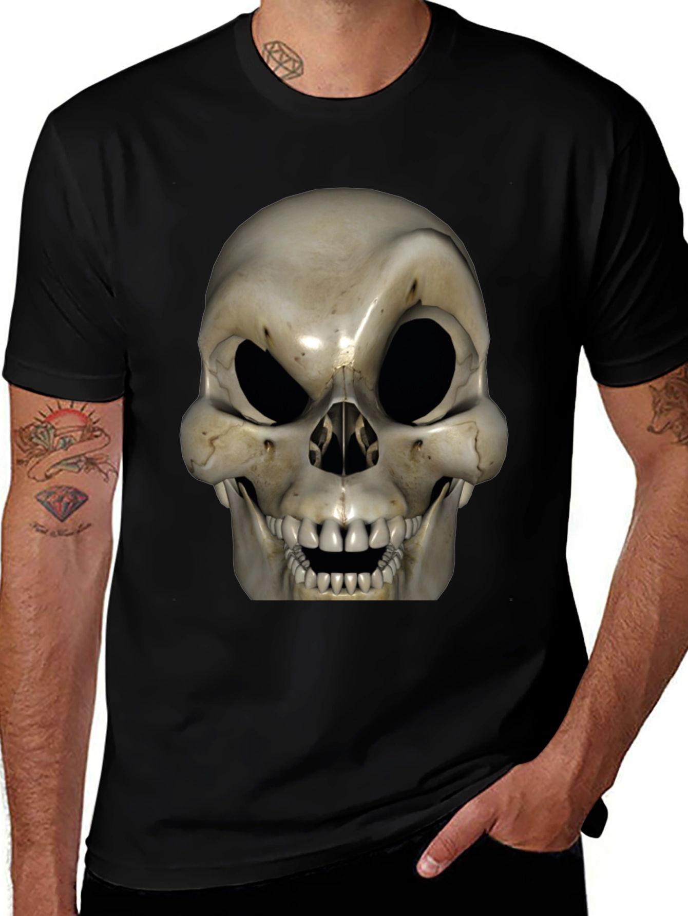 Variant 21 of Skull Graphic T-Shirt - Bold Halloween Style