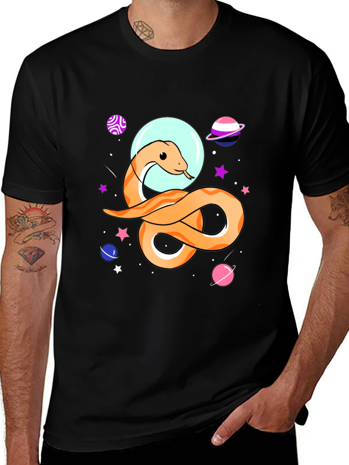 Variant 16 of Space Snake Graphic T-Shirt