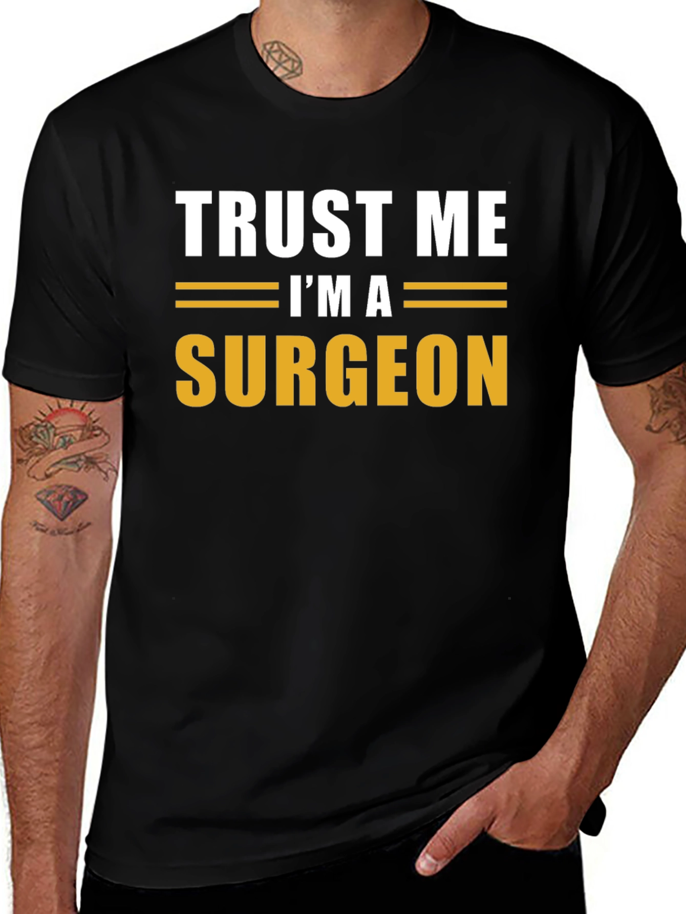 Variant 12 of Trust Me I'm A Surgeon Black T-Shirt