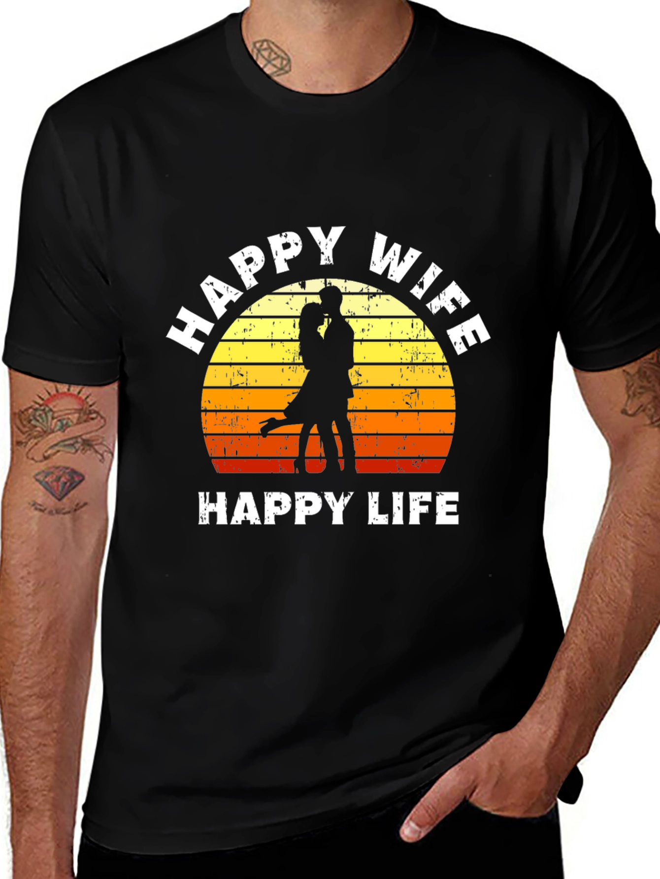 Variant 8 of Happy Wife Happy Life Graphic Tee