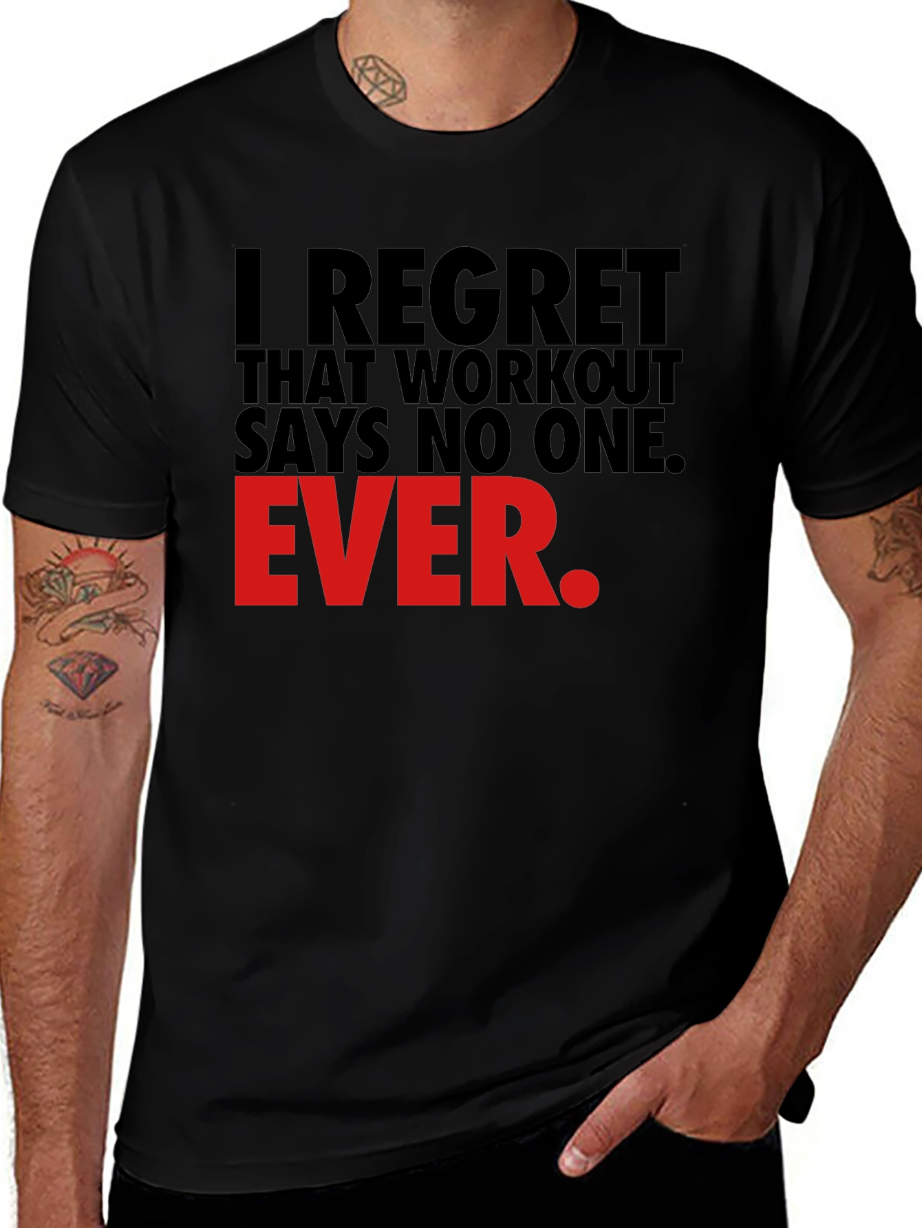 Variant 9 of Workout Motivation T-Shirt - I Regret That Workout