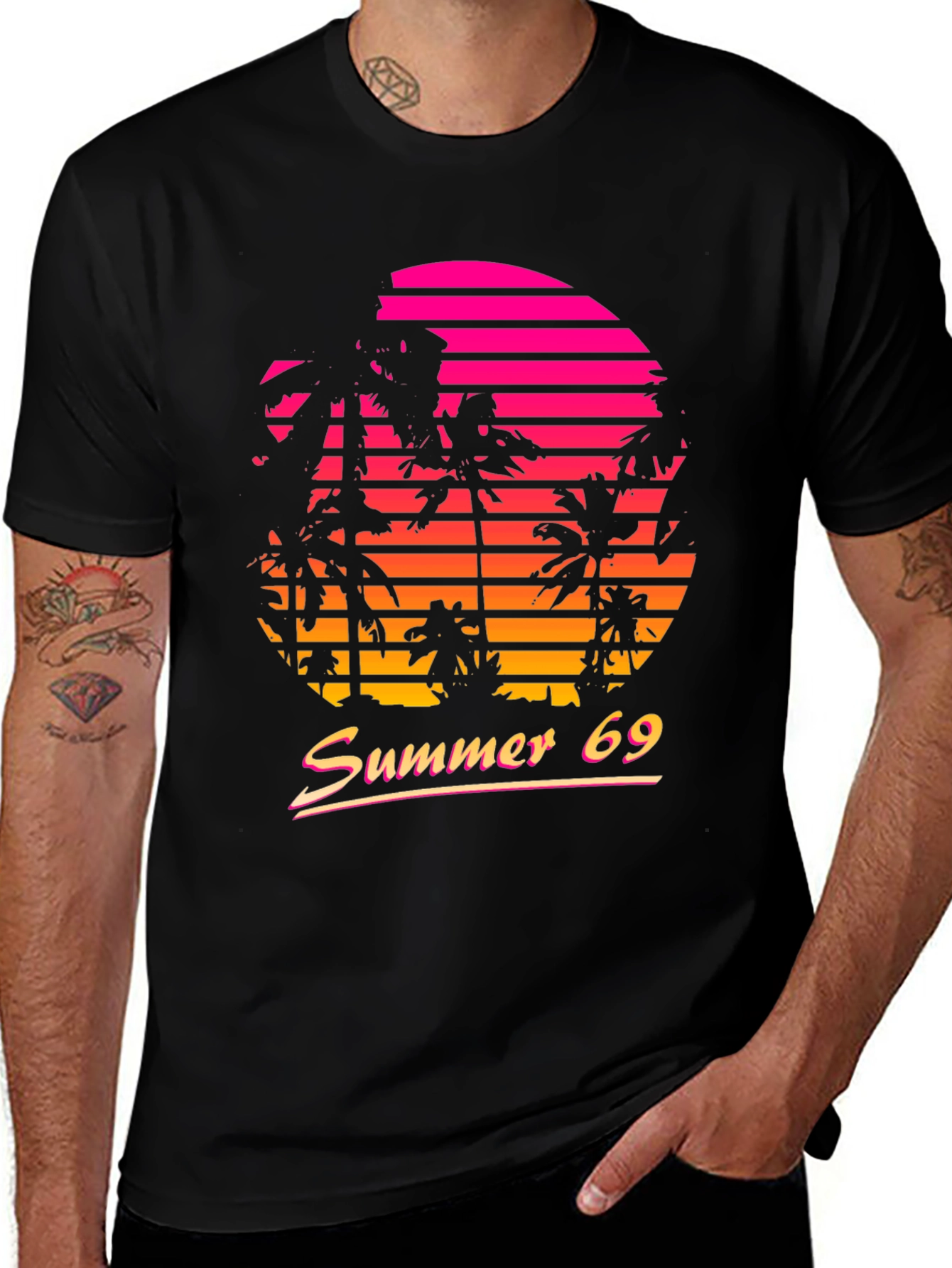 Variant 5 of Summer 69 Retro Sunset Graphic T-Shirt
