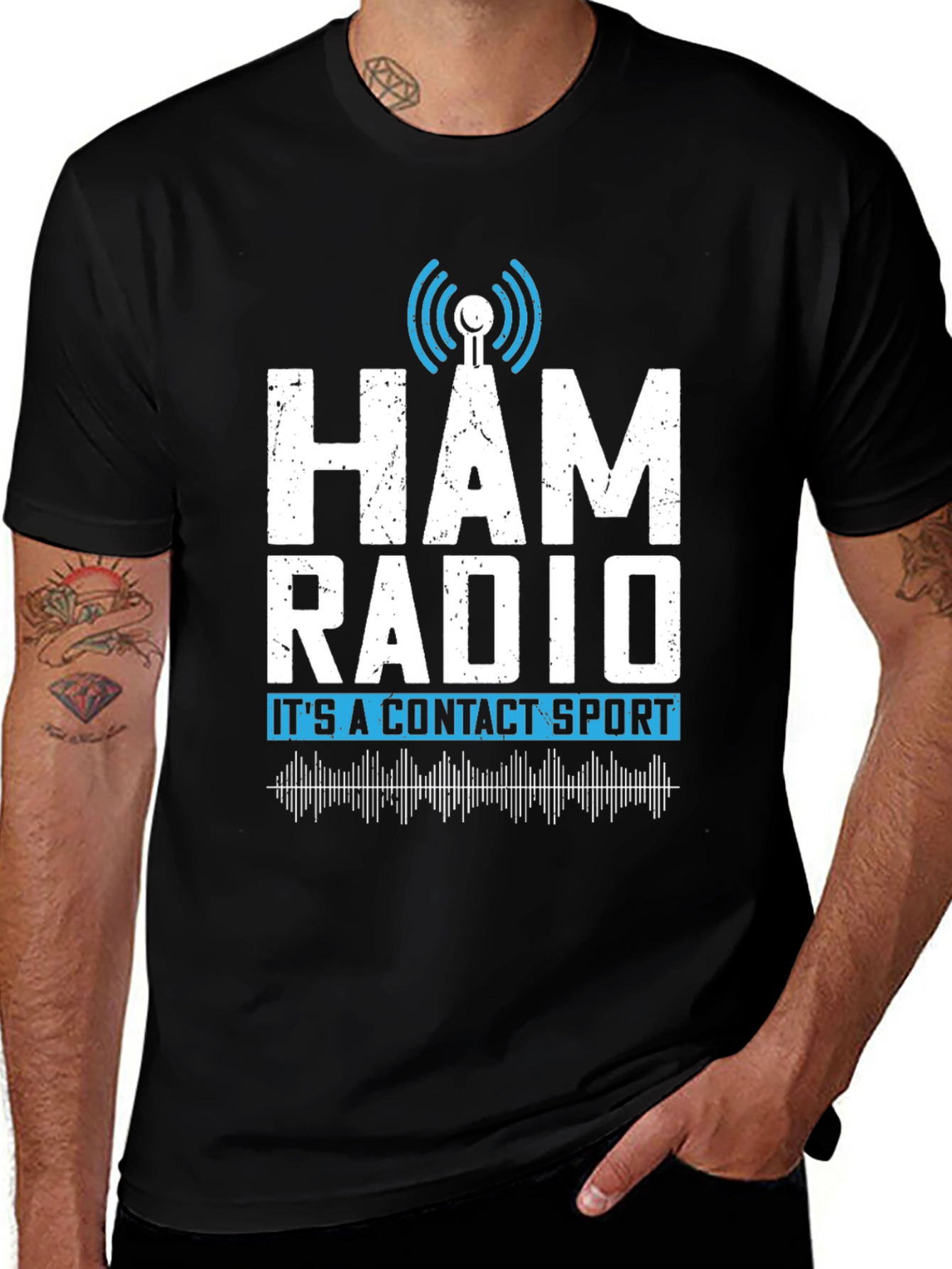 Variant 4 of Ham Radio Operator Contact Sport T-Shirt