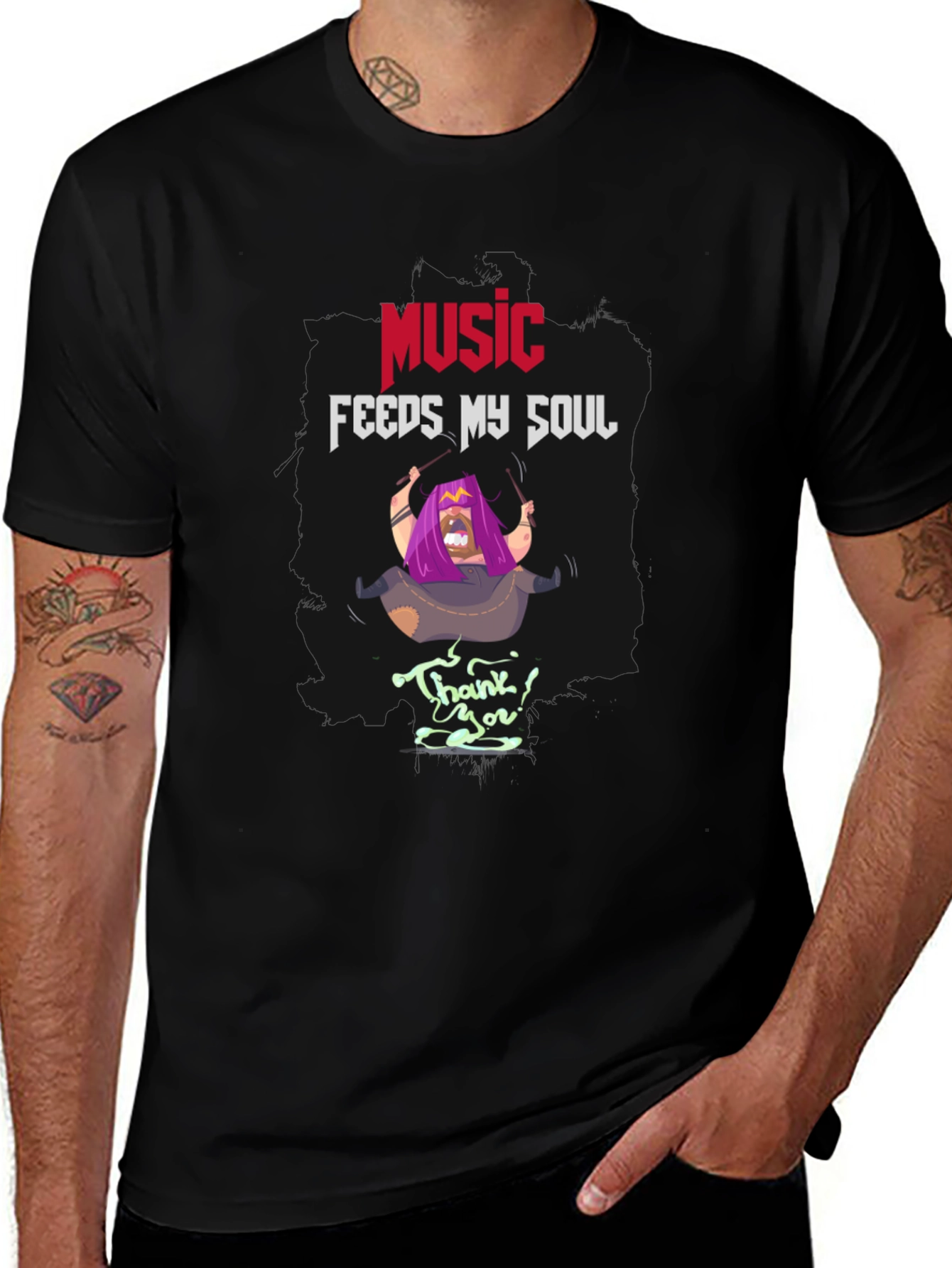 Variant 29 of Music Feeds My Soul T-Shirt | Unique Graphic Tee
