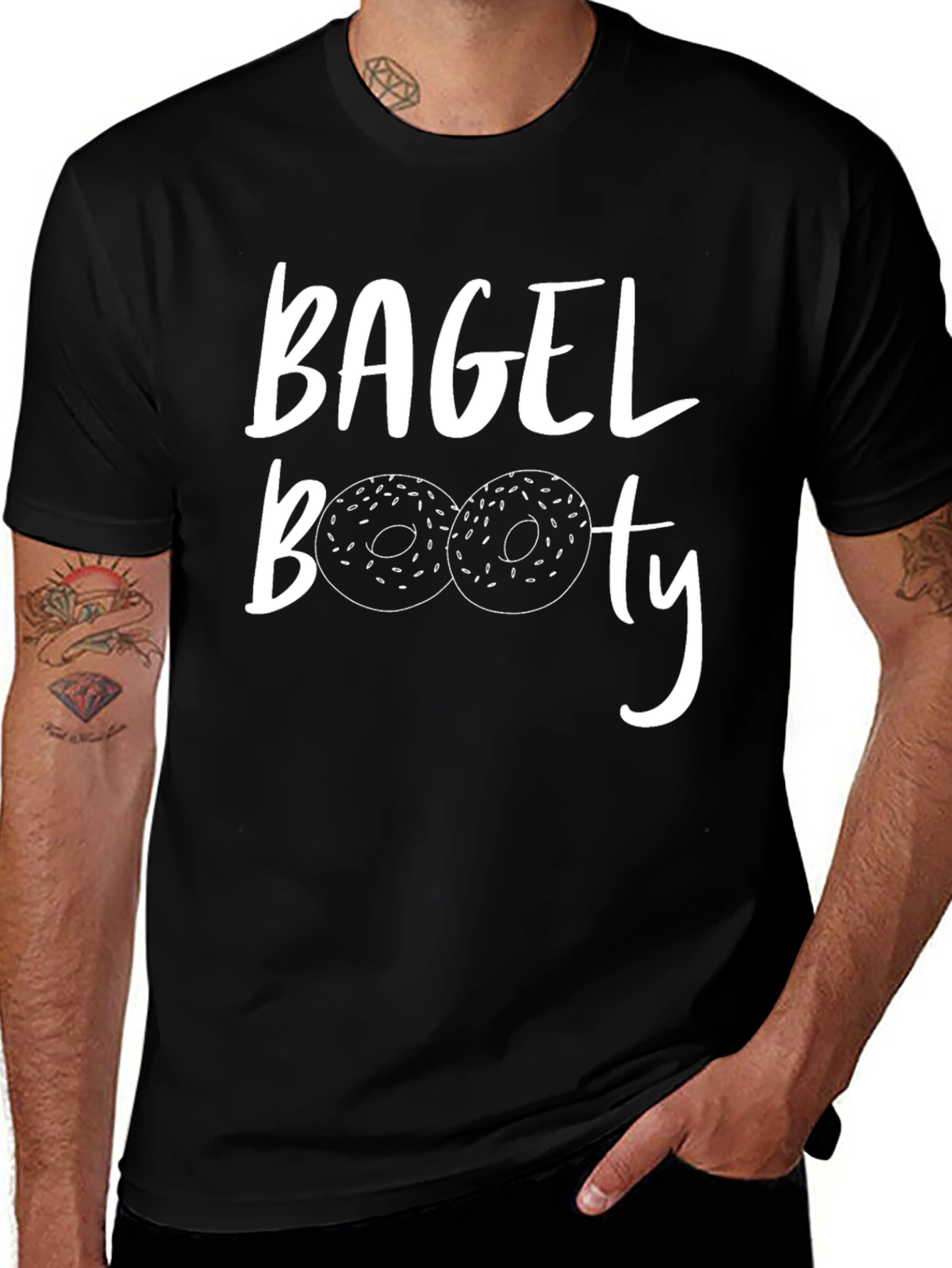 Variant 28 of Bagel Booty Graphic T-Shirt - Funny & Stylish