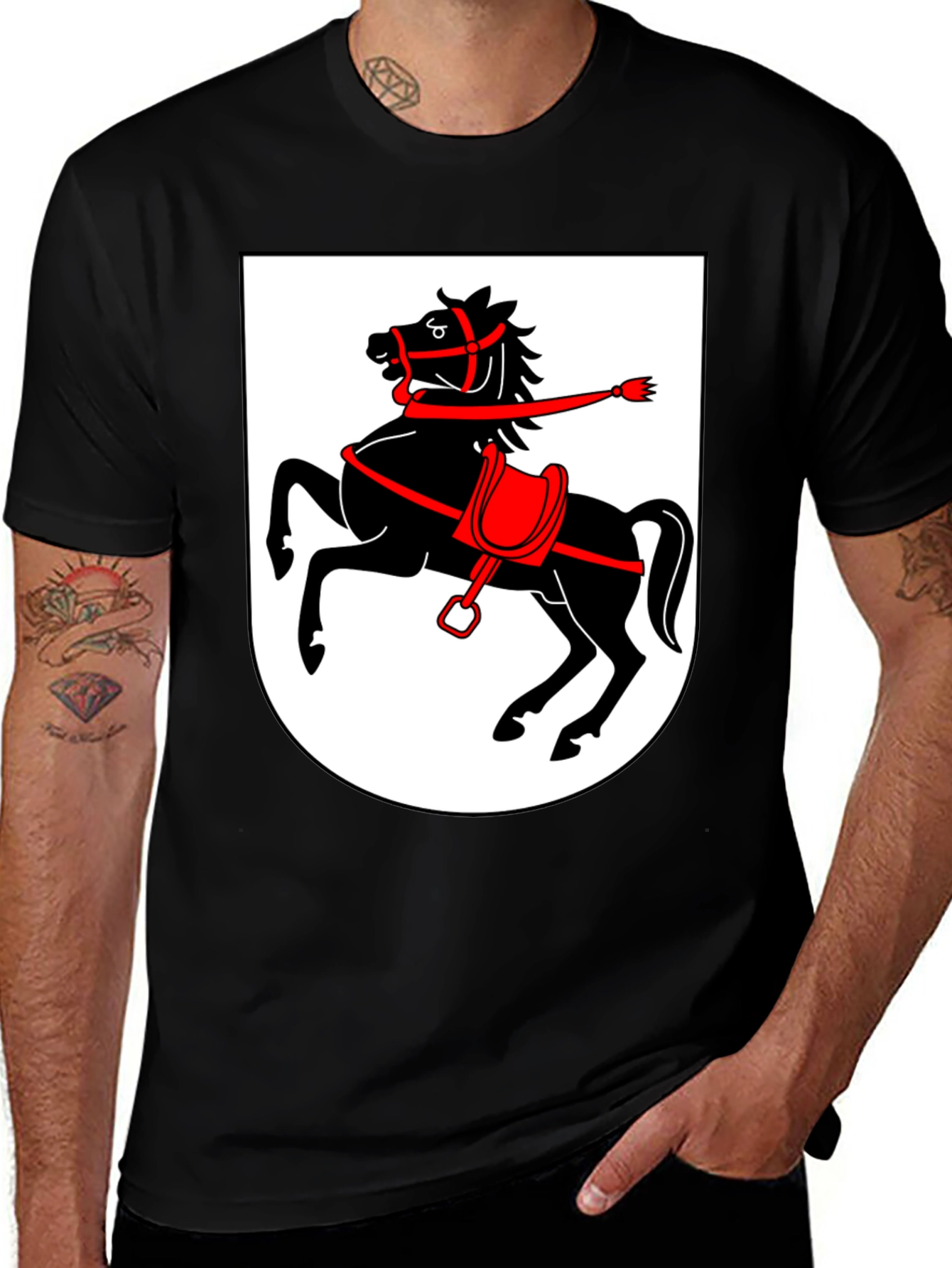 Variant 30 of Heraldic Horse T-Shirt