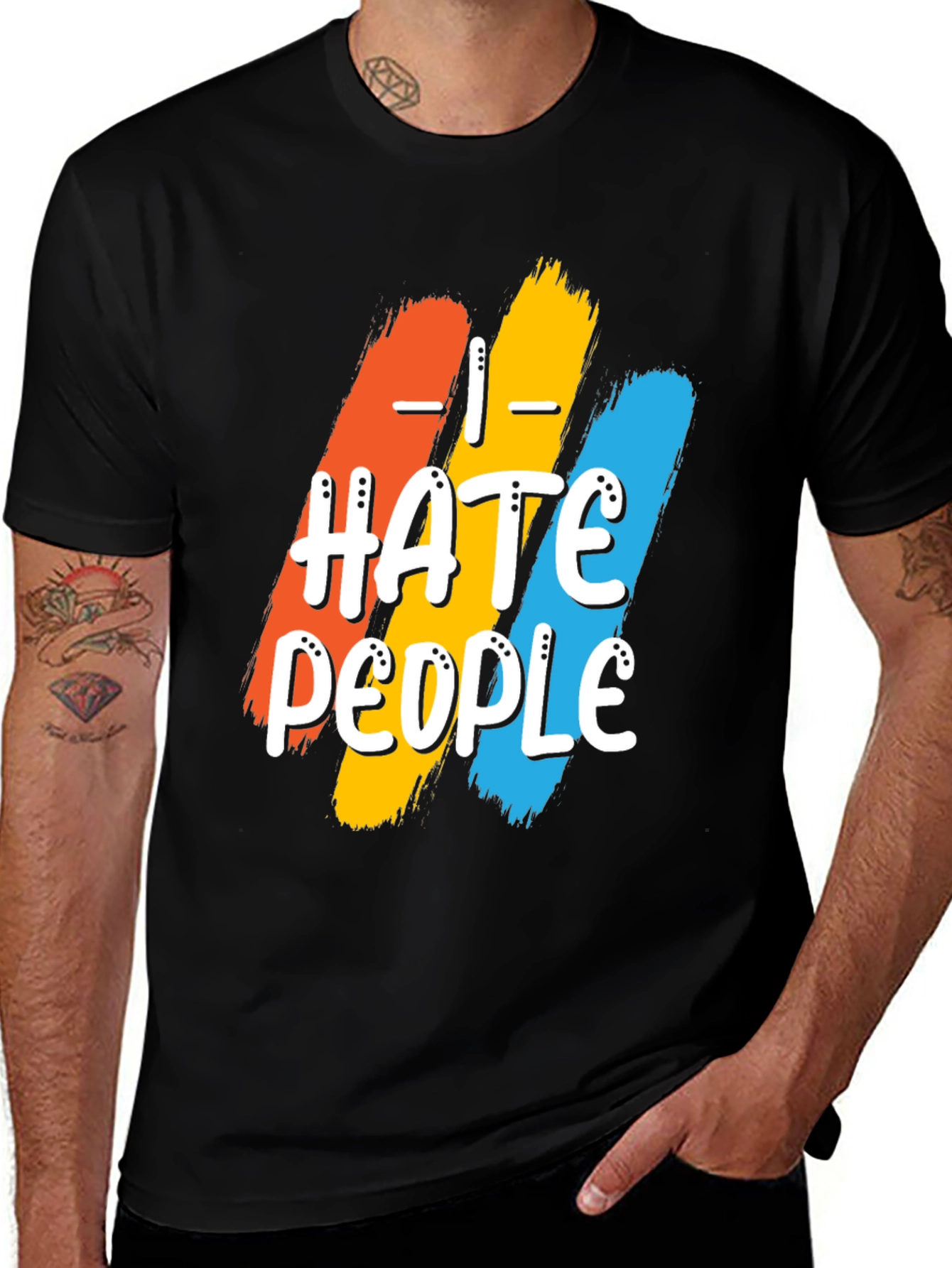 Variant 28 of I Hate People Graphic Tee - Funny Slogan T-Shirt
