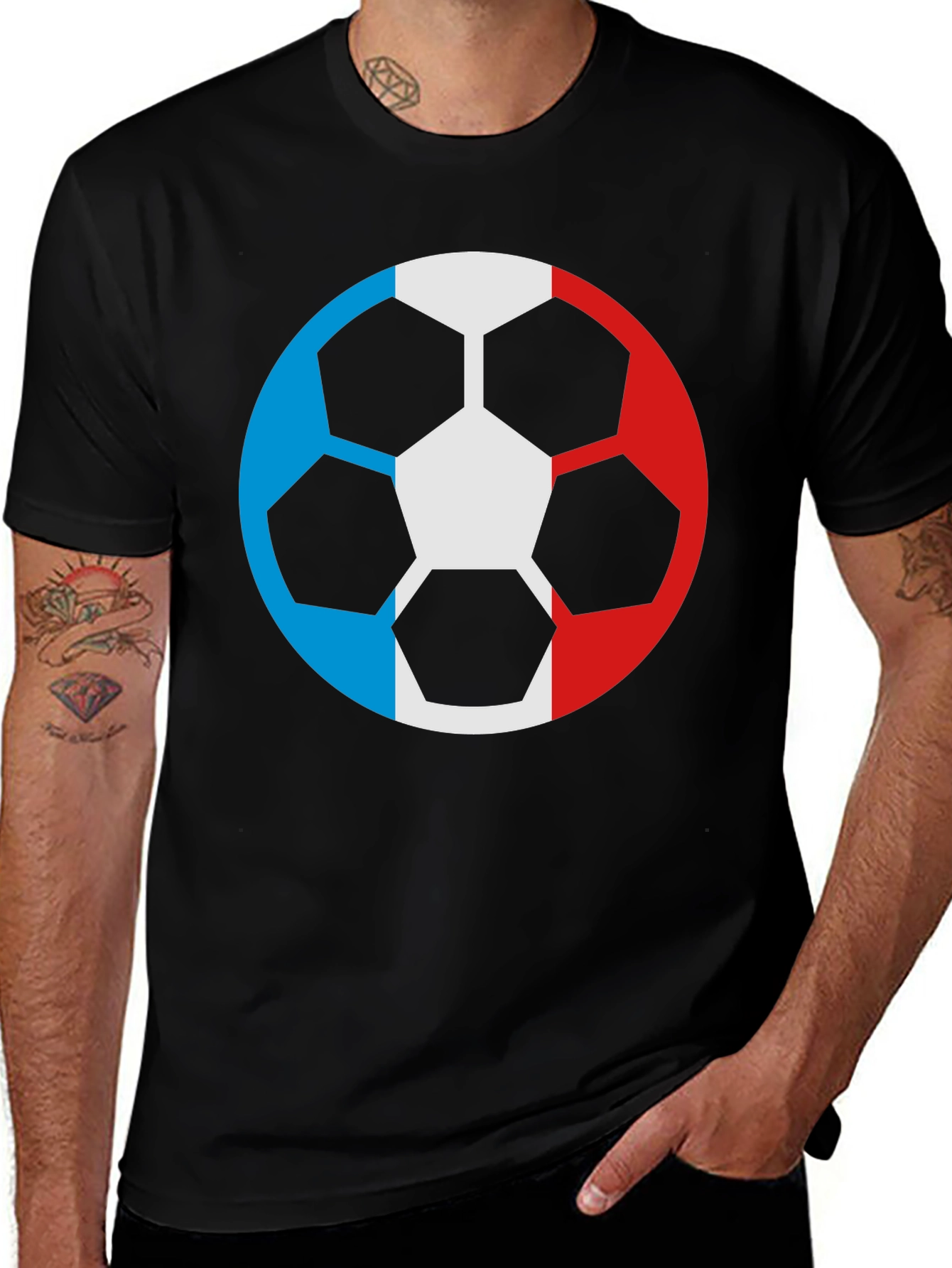 France Flag Soccer Ball T-Shirt