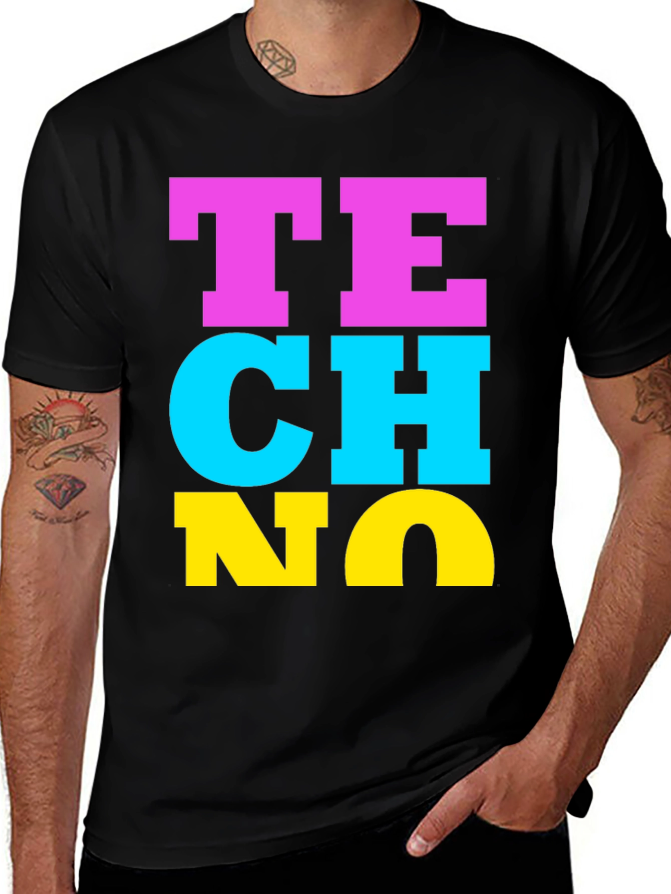 Variant 3 of Techno Bold Statement T-Shirt