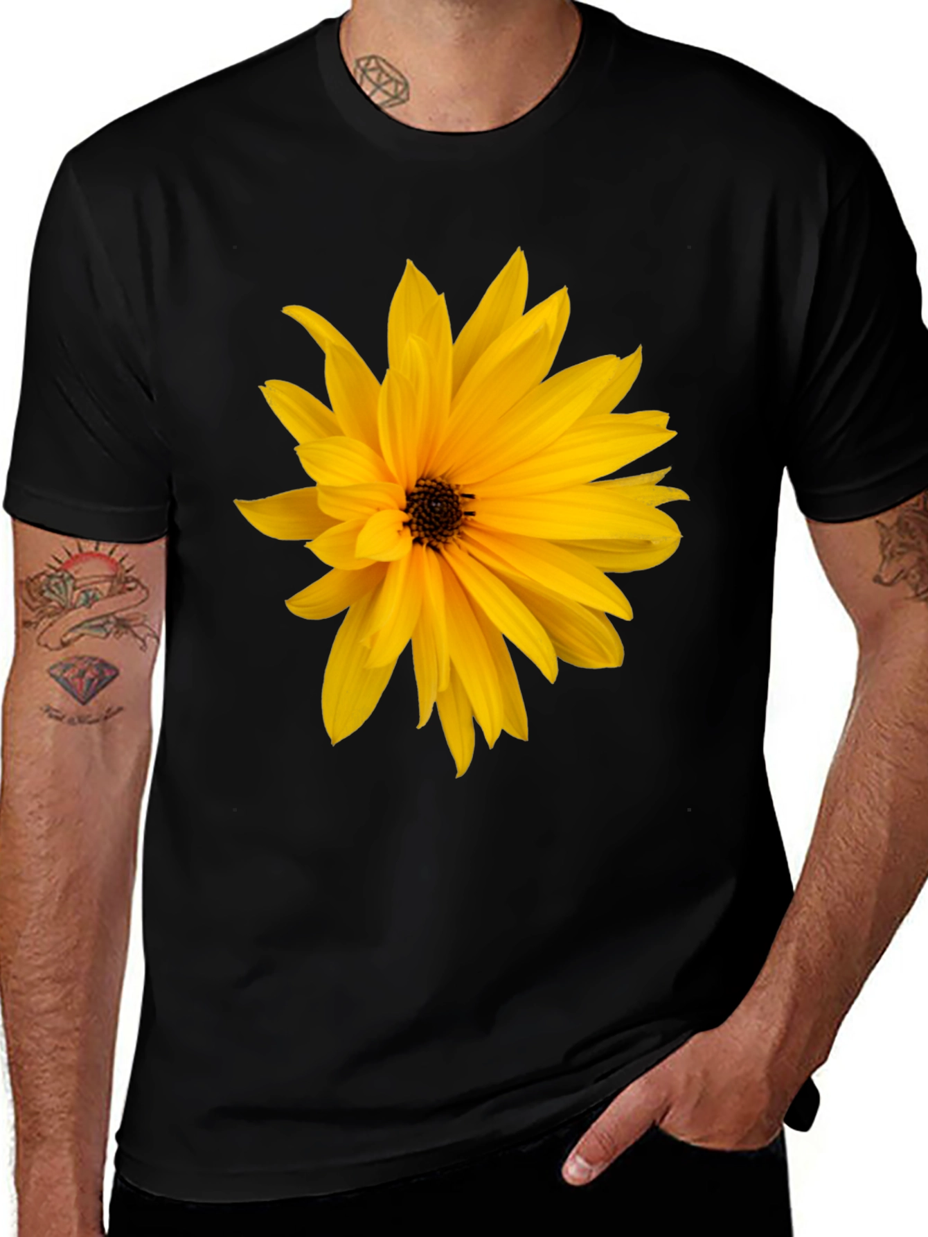 Variant 28 of Sunflower Graphic Tee - Bold Floral Design