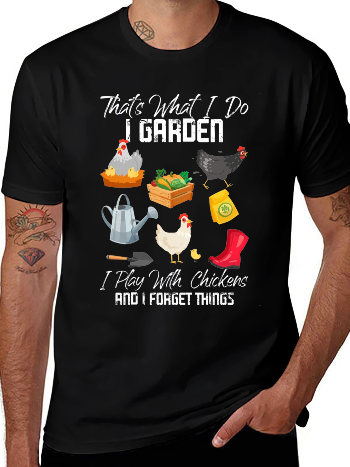 Variant 13 of Gardening & Chickens Graphic T-Shirt