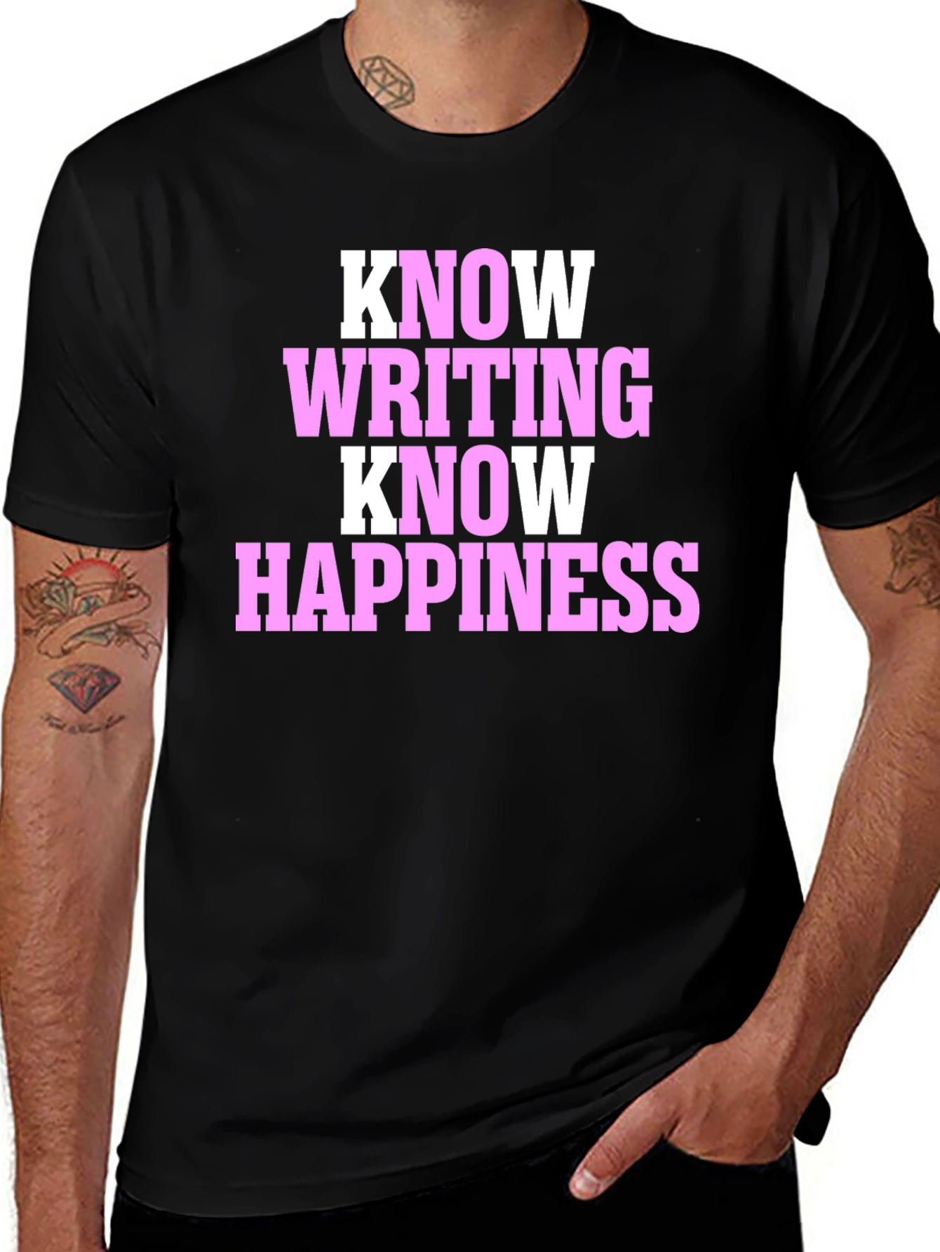 Know Writing Know Happiness Black Tee