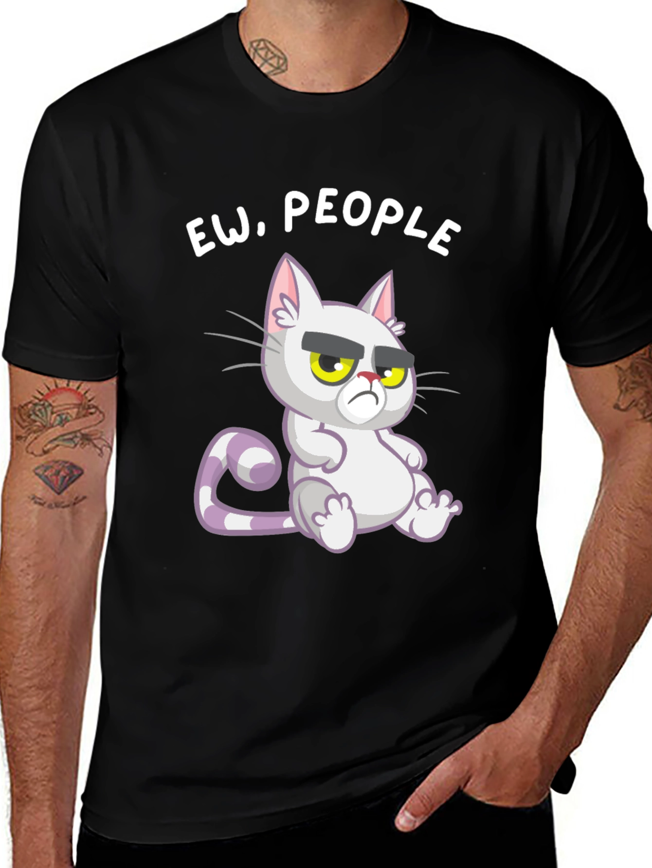 Variant 5 of Ew, People Cat Graphic T-Shirt