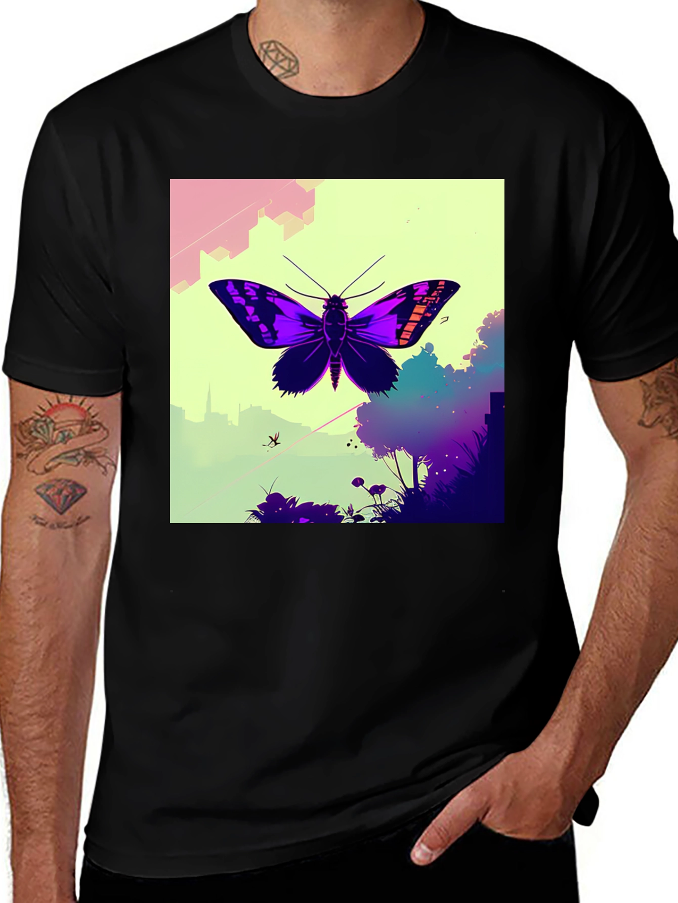Variant 6 of Butterfly Graphic Tee - Nature-Inspired Art T-Shirt