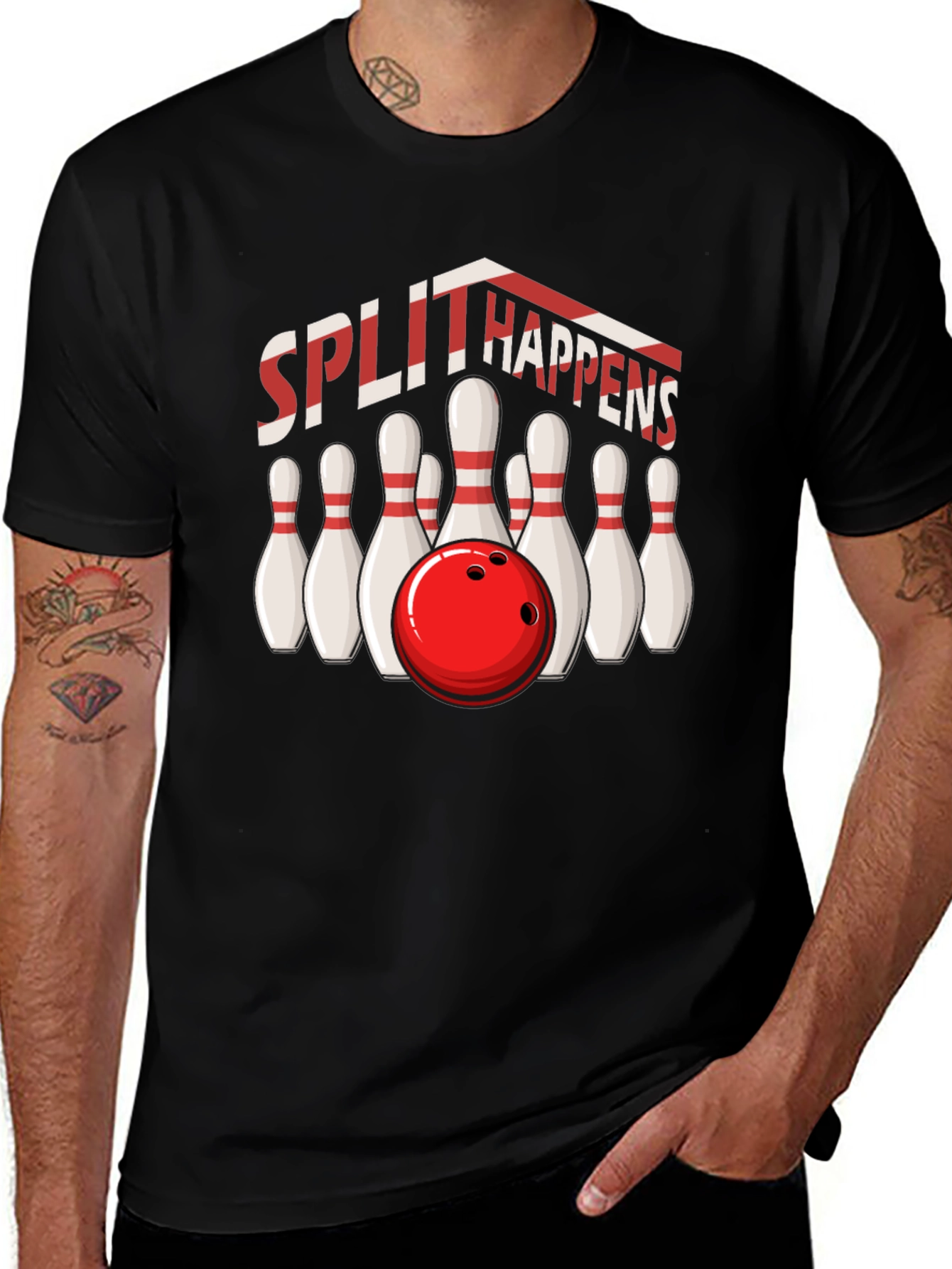 Variant 15 of Split Happens Bowling T-Shirt