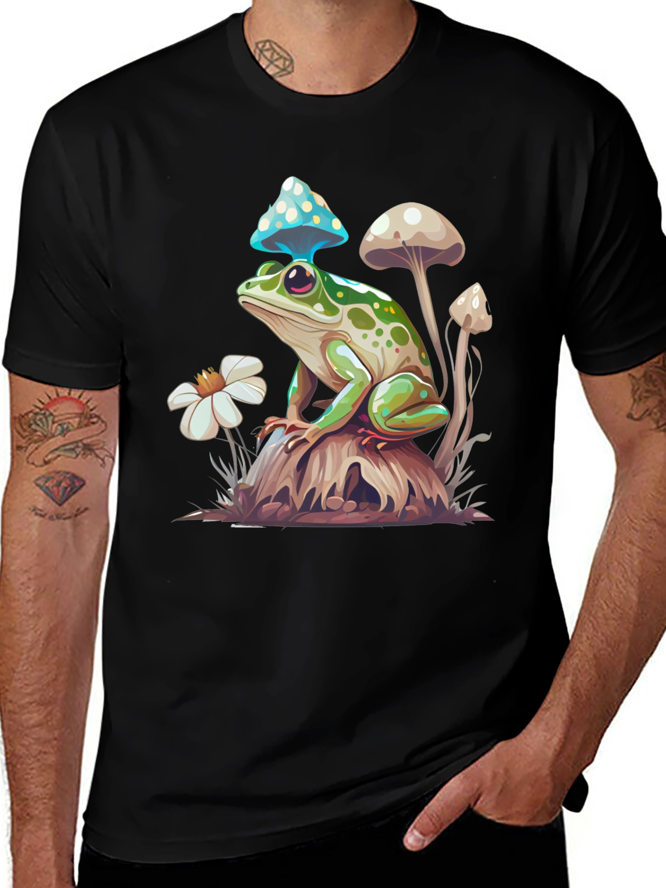 Variant 12 of Frog on Mushroom Graphic Tee