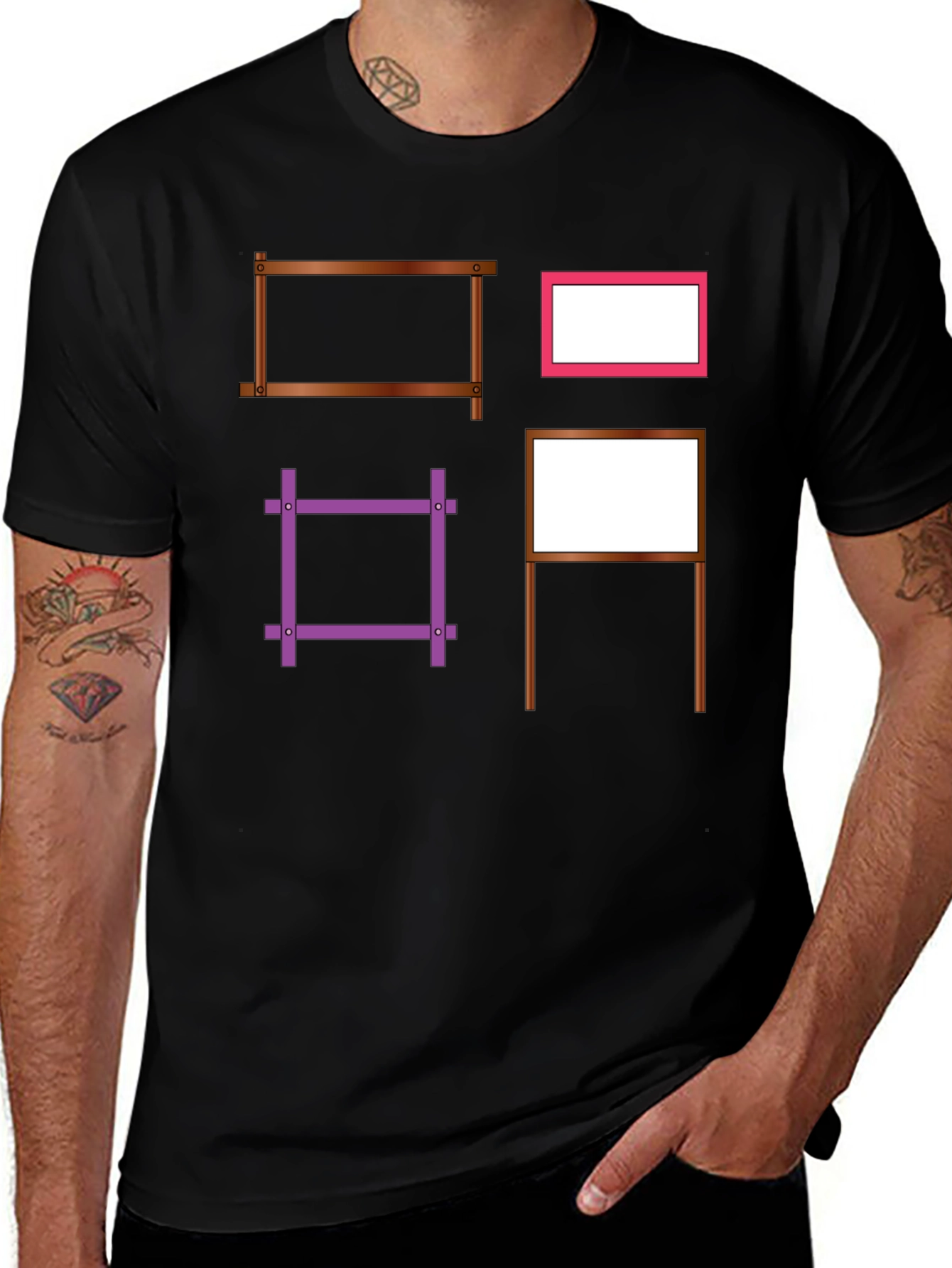 Variant 21 of Abstract Geometric Frames Graphic Tee