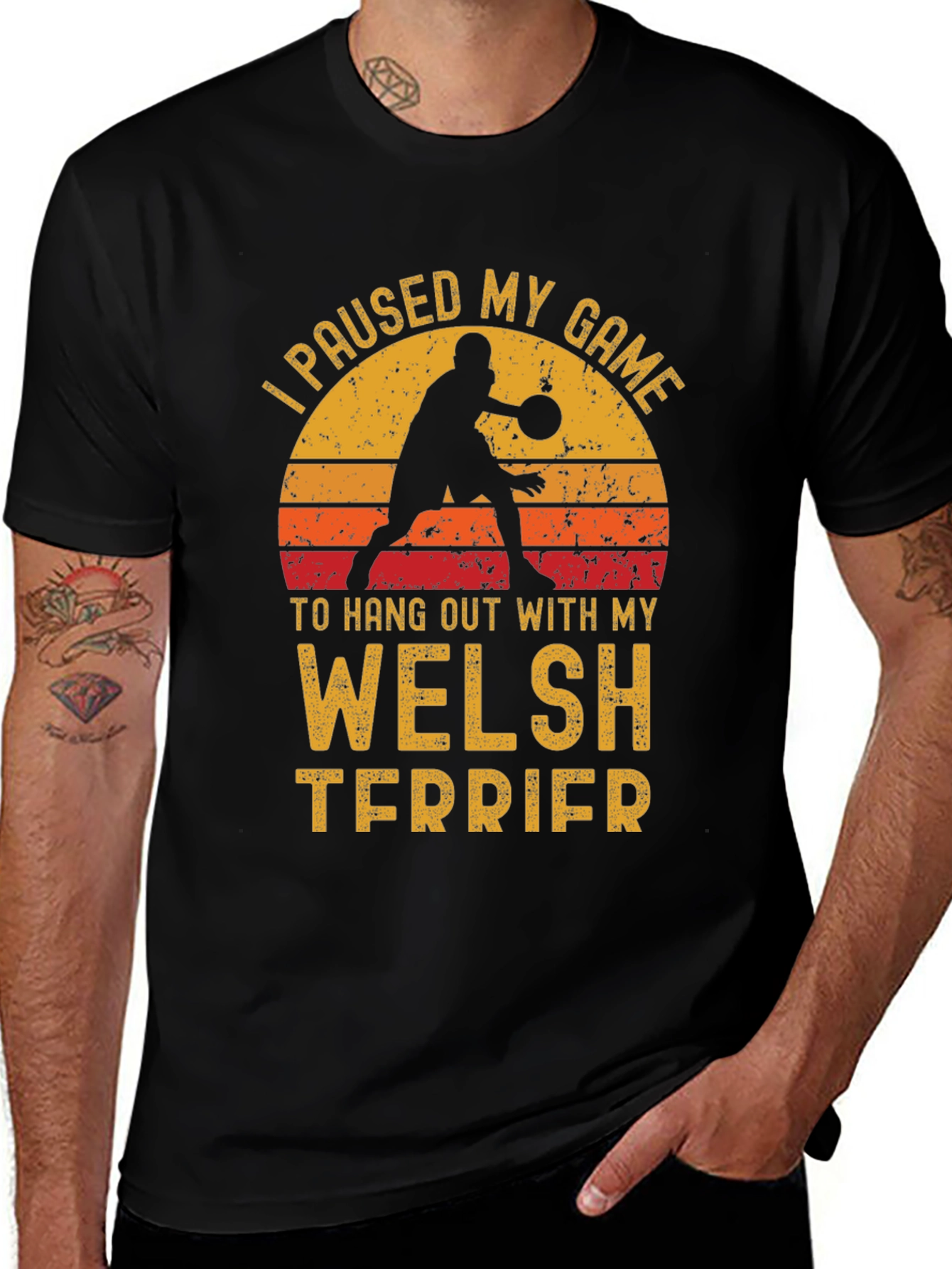 Variant 16 of Welsh Terrier Basketball T-Shirt