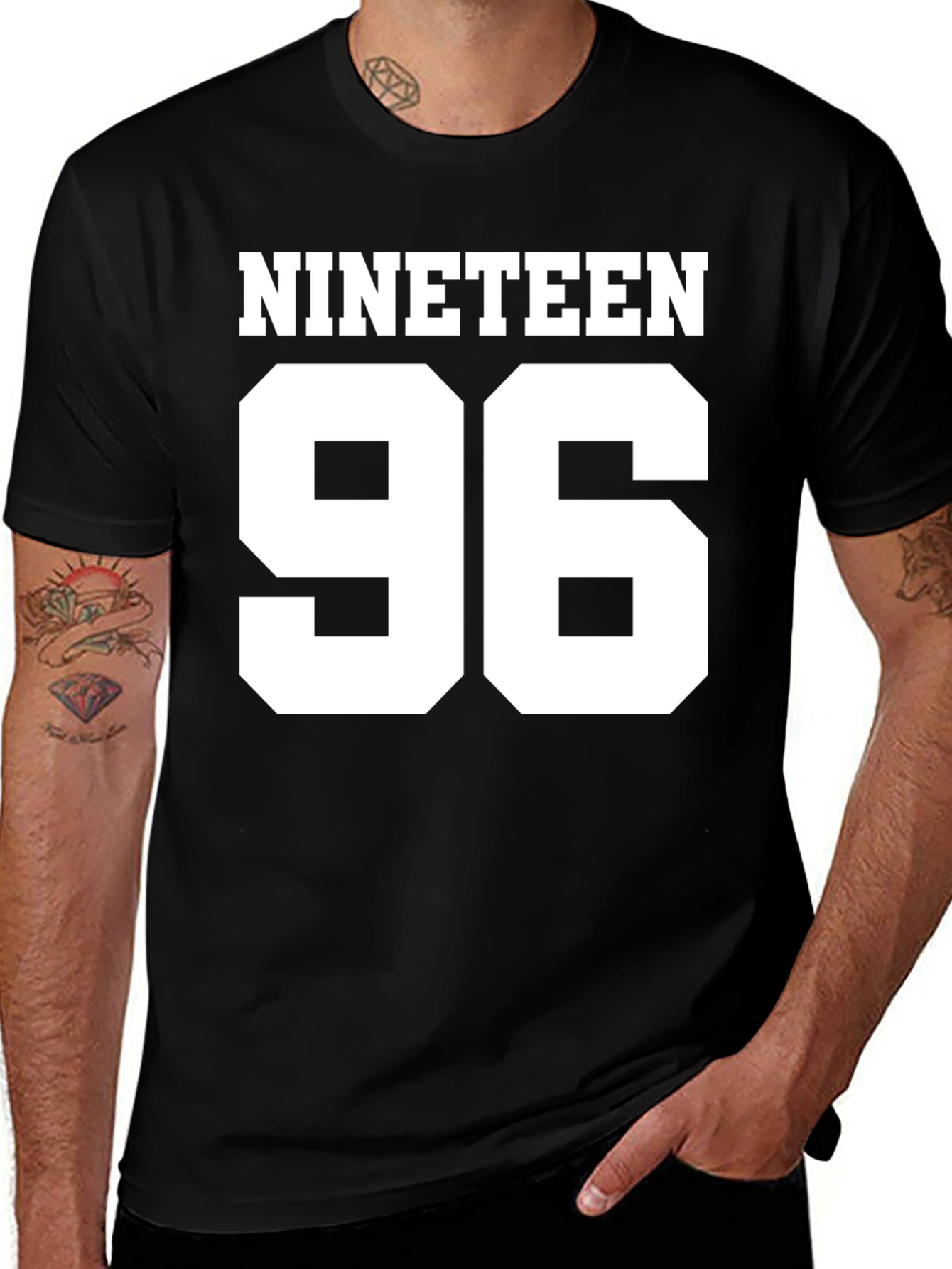 Variant 12 of Nineteen 96 Graphic T-Shirt Black