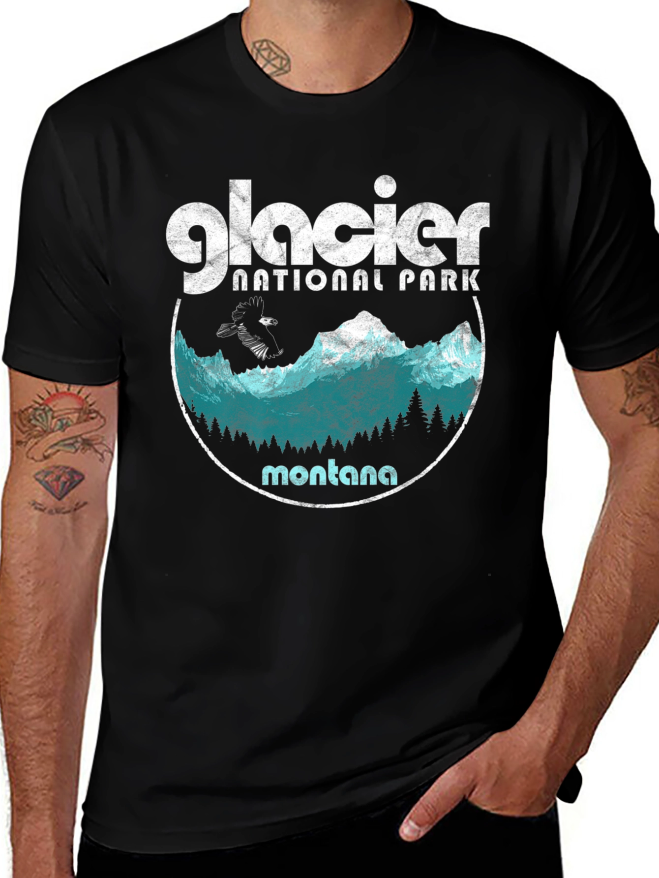 Variant 4 of Glacier National Park Montana T-Shirt