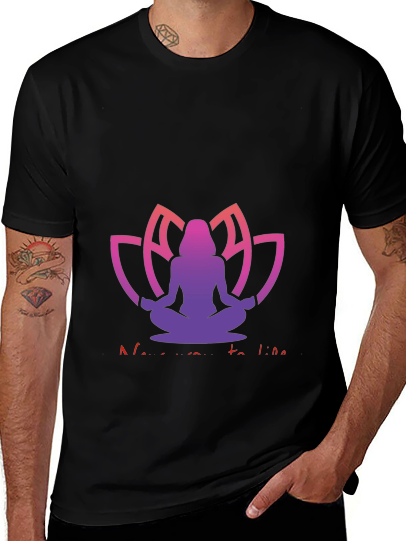 Variant 21 of Meditative Lotus T-Shirt - Relax in Style