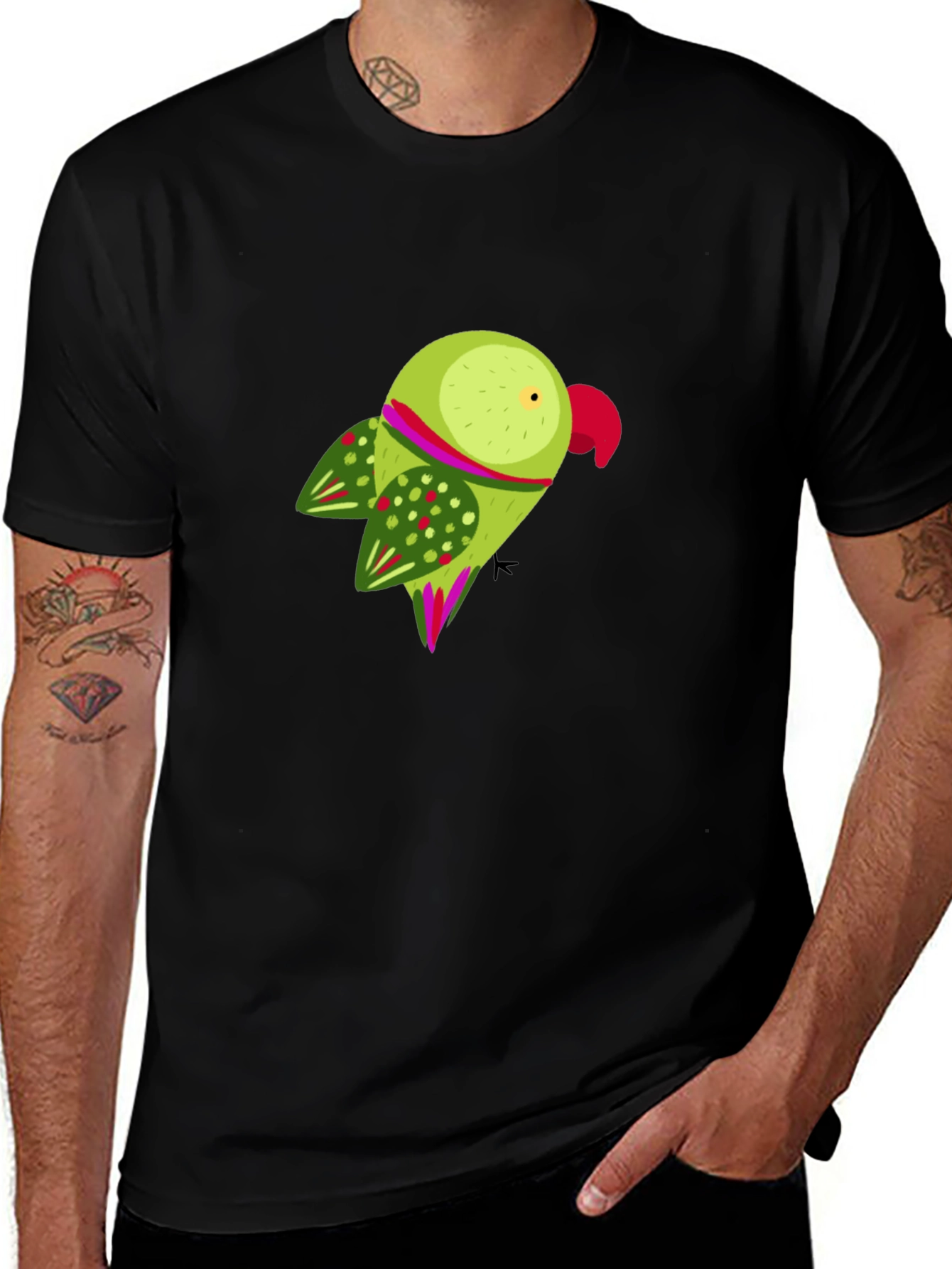 Variant 20 of Parrot Graphic Tee - Funky Bird T-Shirt