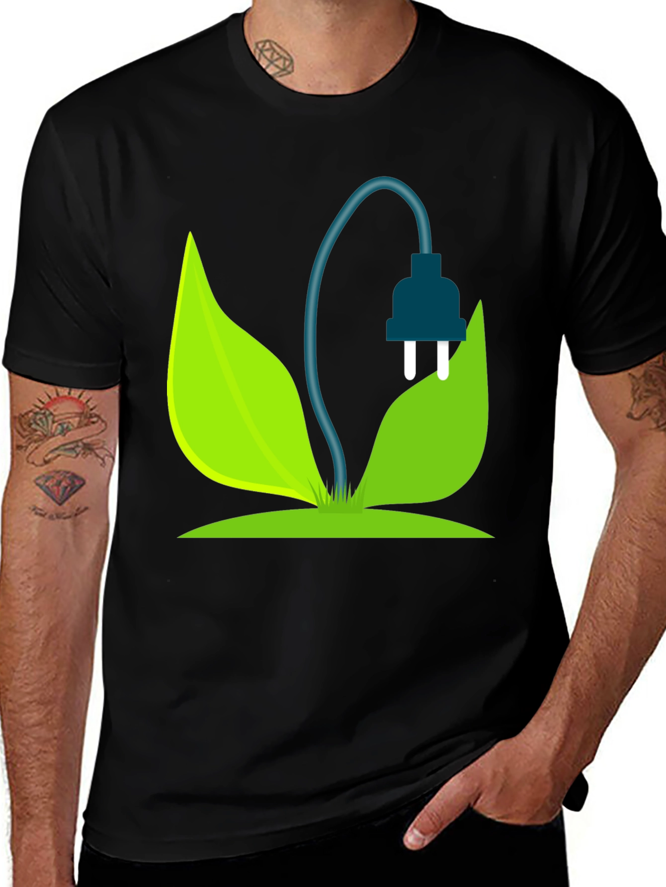 Variant 21 of Eco Power T-Shirt - Green Energy Design