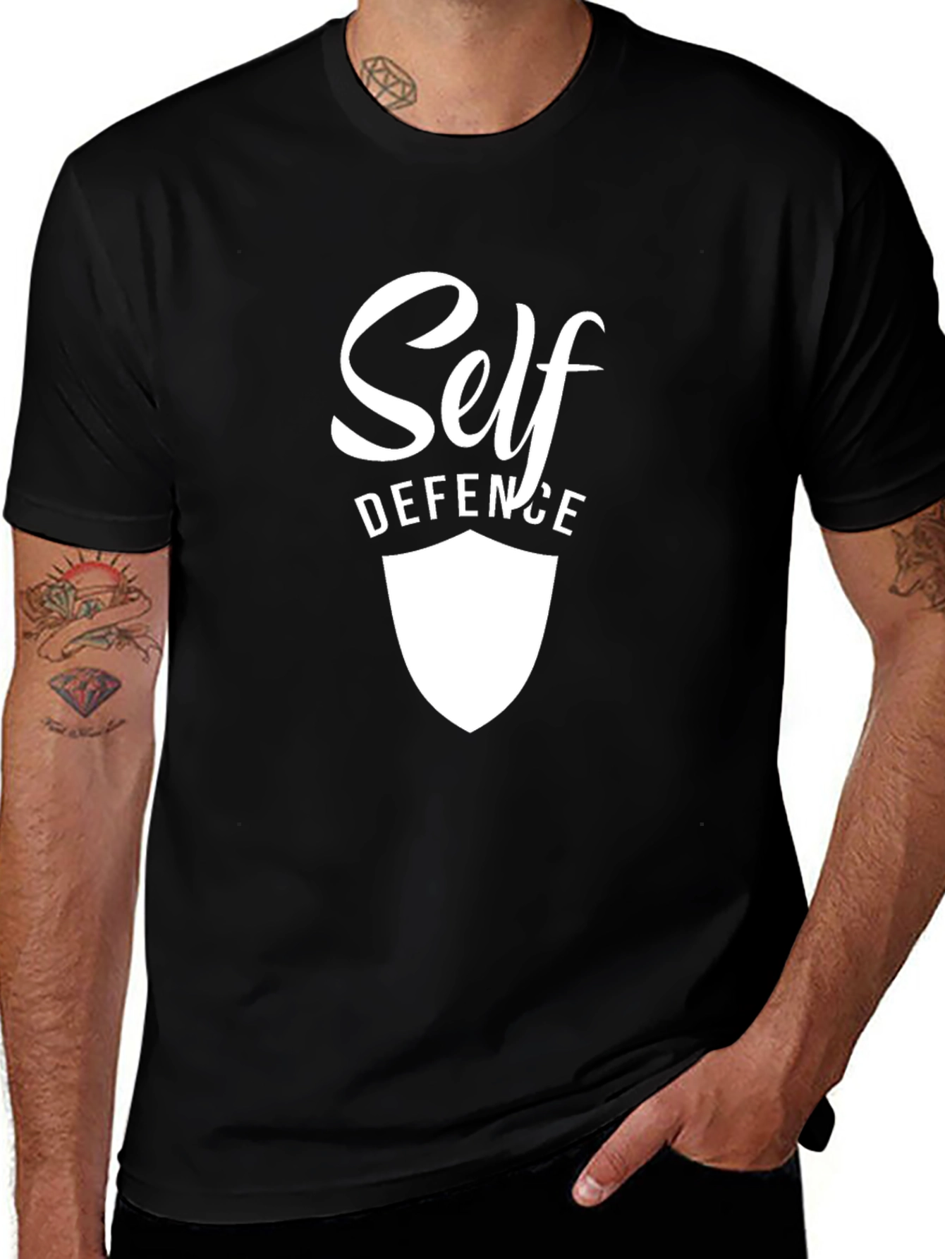 Variant 4 of Self Defence Black Tee