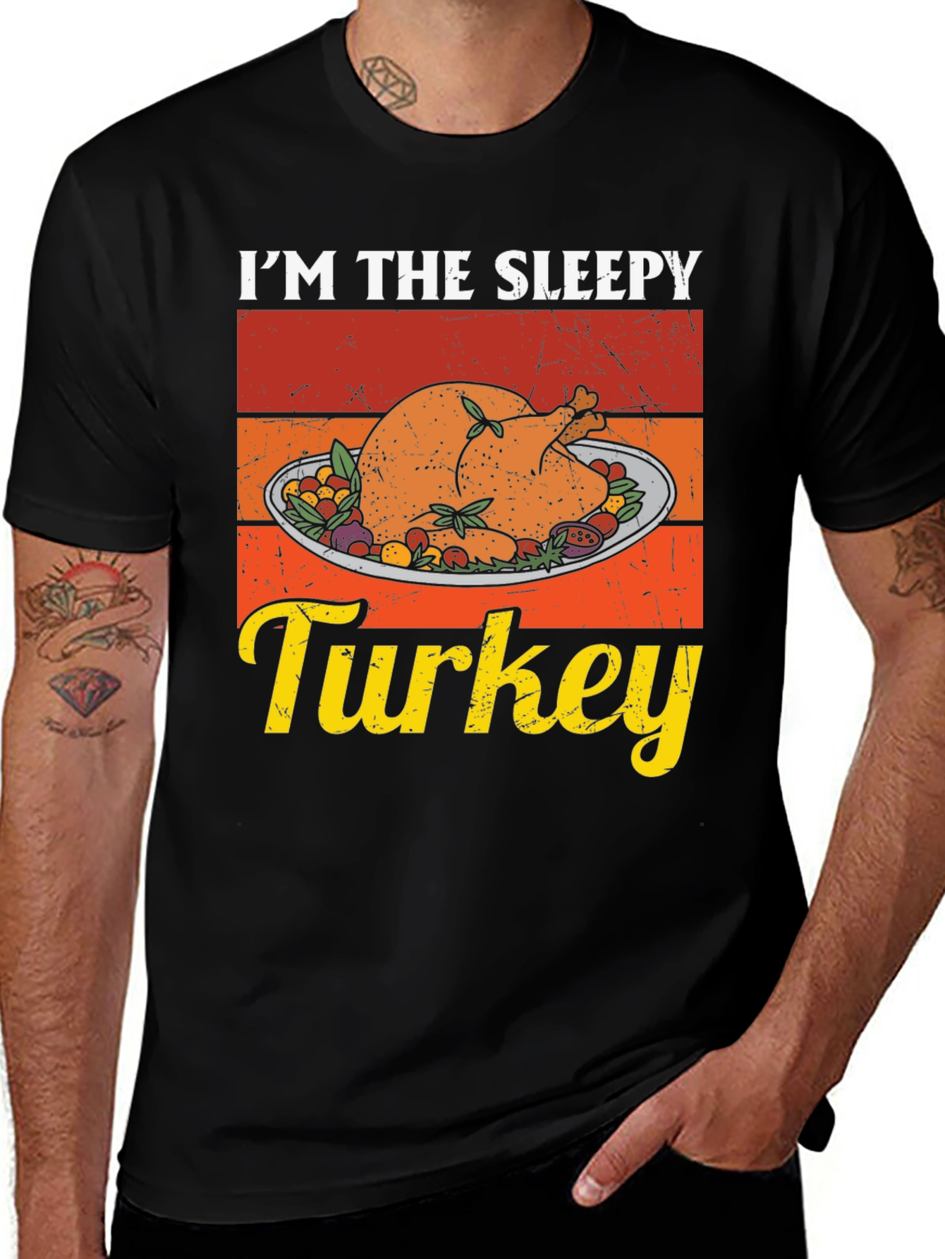 Sleepy Turkey T-Shirt - Thanksgiving Humor
