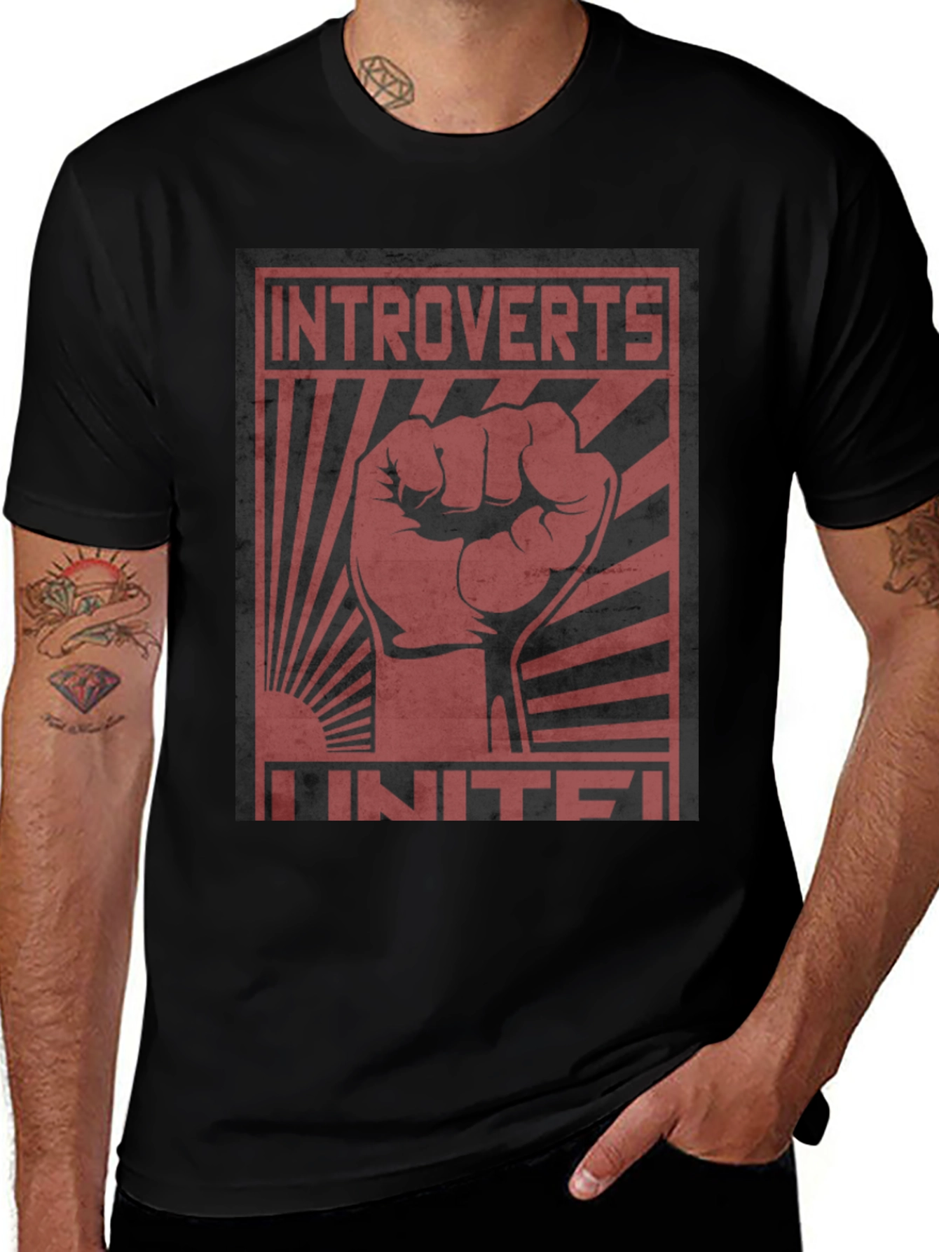 Variant 13 of Introverts United Graphic T-Shirt