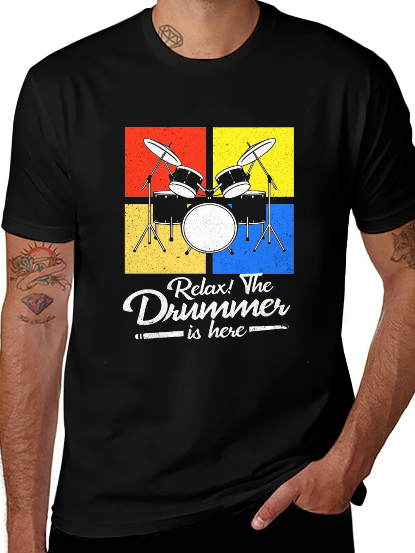 Variant 2 of Relax! The Drummer is Here T-Shirt