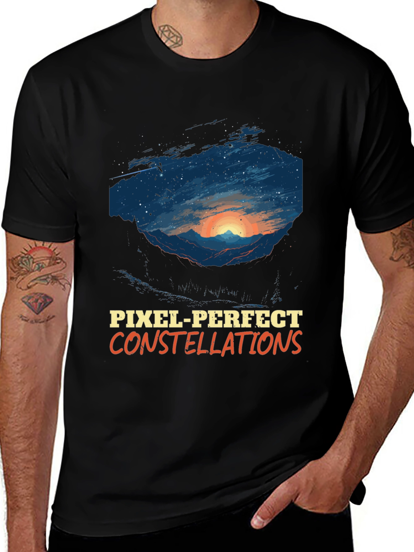 Variant 25 of Pixel-Perfect Constellations Graphic Tee