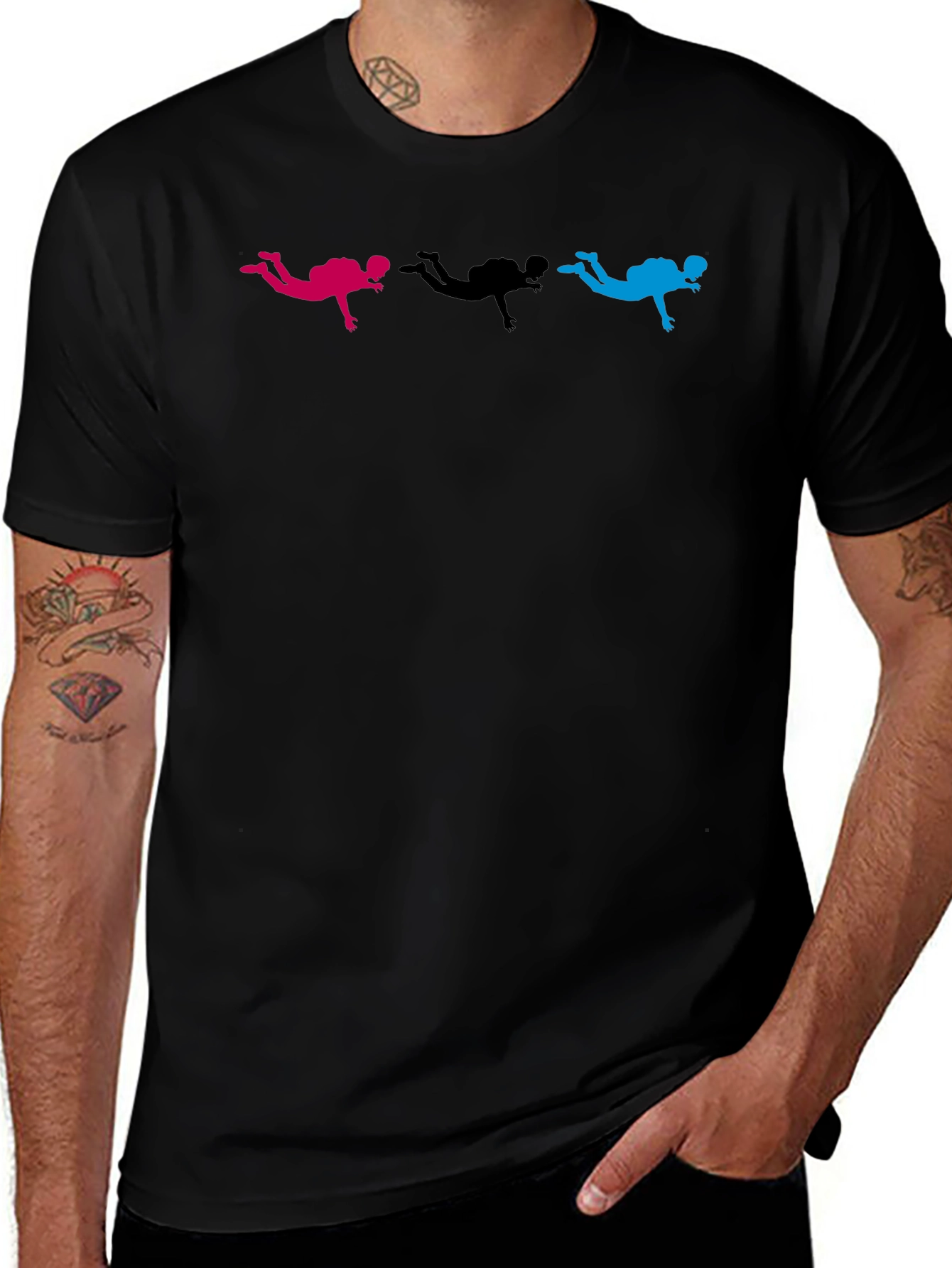 Variant 20 of Skydiver Graphic Black T-Shirt