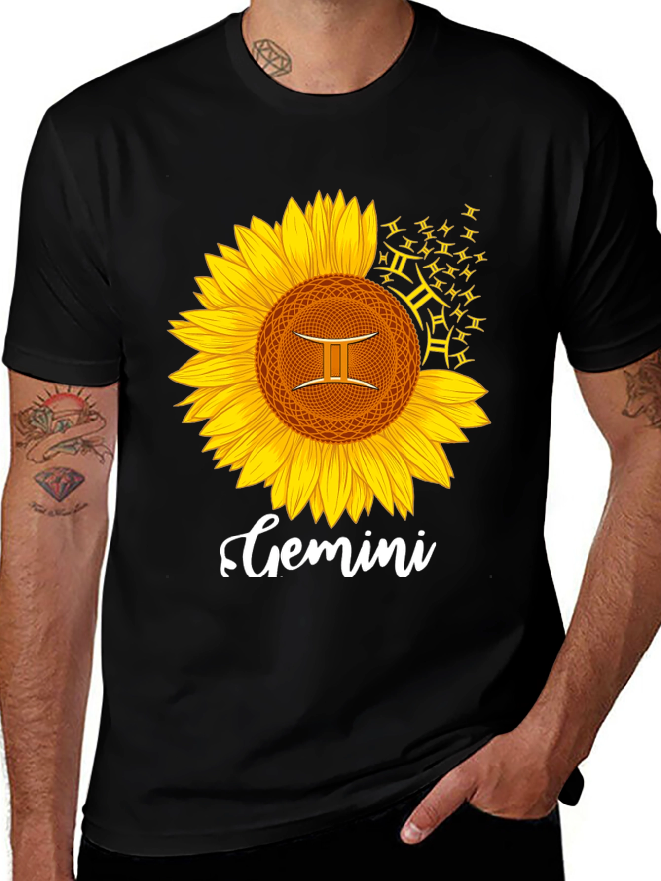 Variant 2 of Gemini Sunflower Graphic Tee