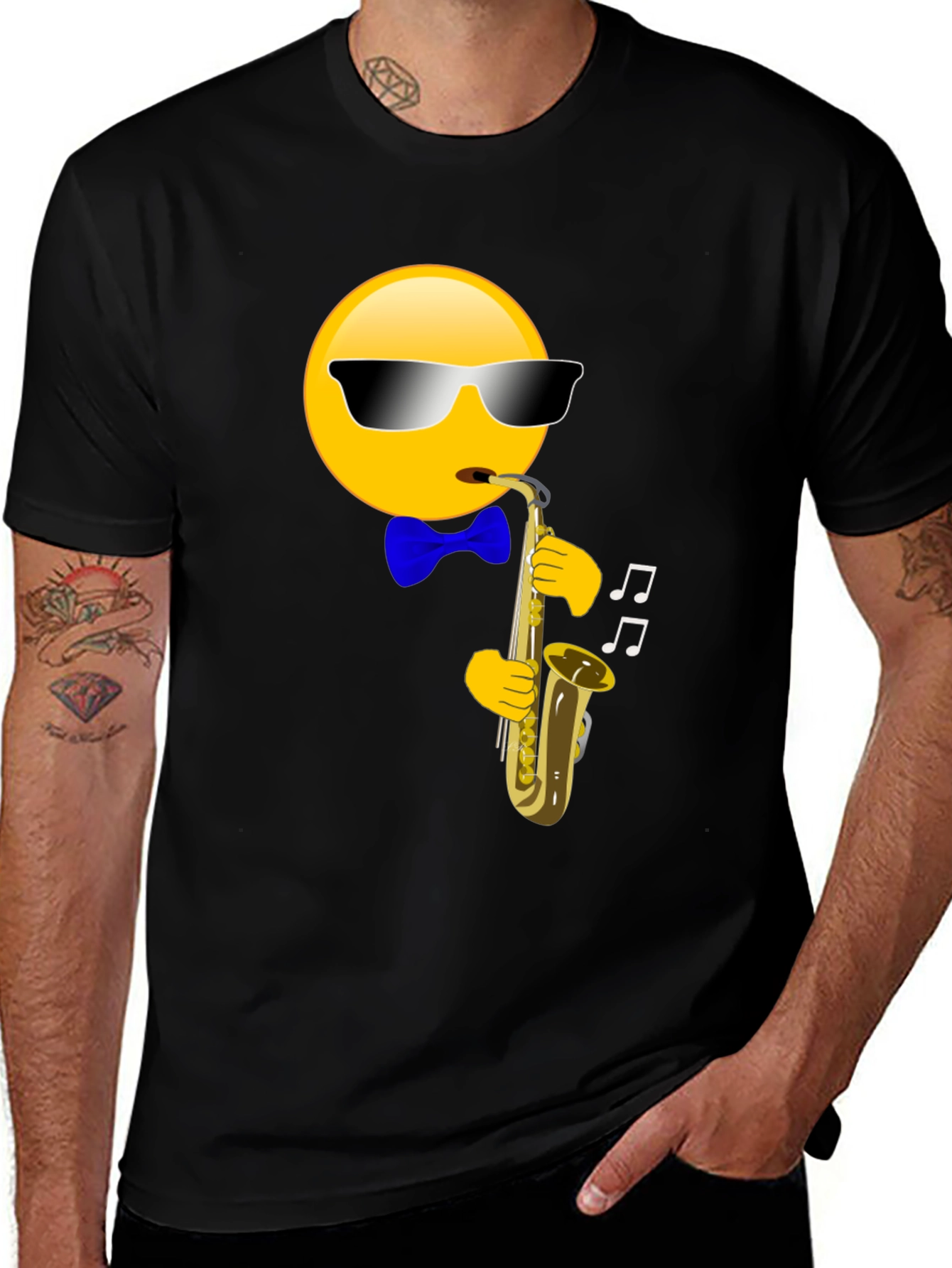 Variant 11 of Saxophone Emoji Graphic T-Shirt